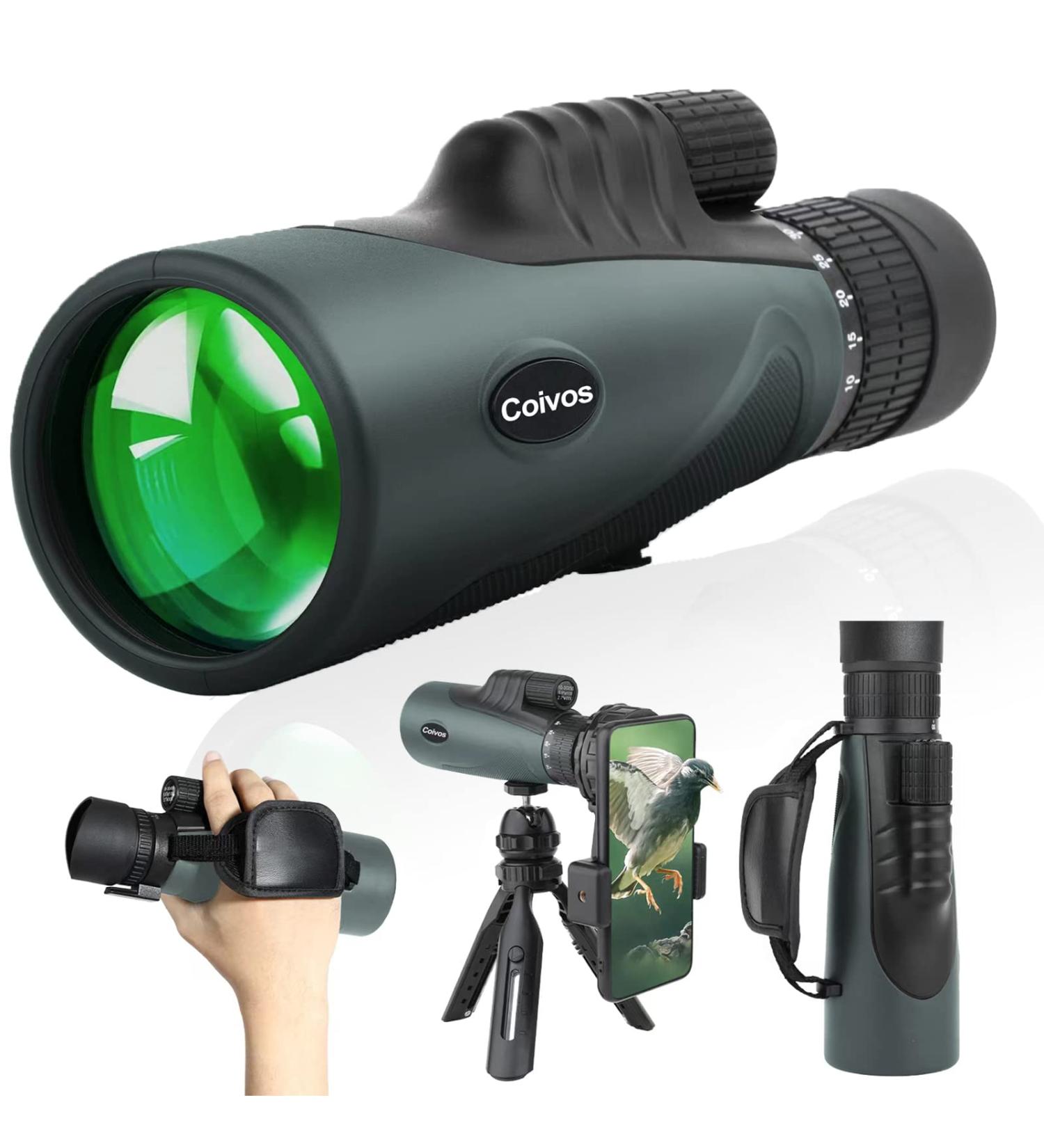 10-30x50 Monoculars for Adults High Powered  Monocular Telescope with Smartphone Adapter  HD Monocular for Bird Watching  Hunting and Camping - Buy Online on GoSupps.com
