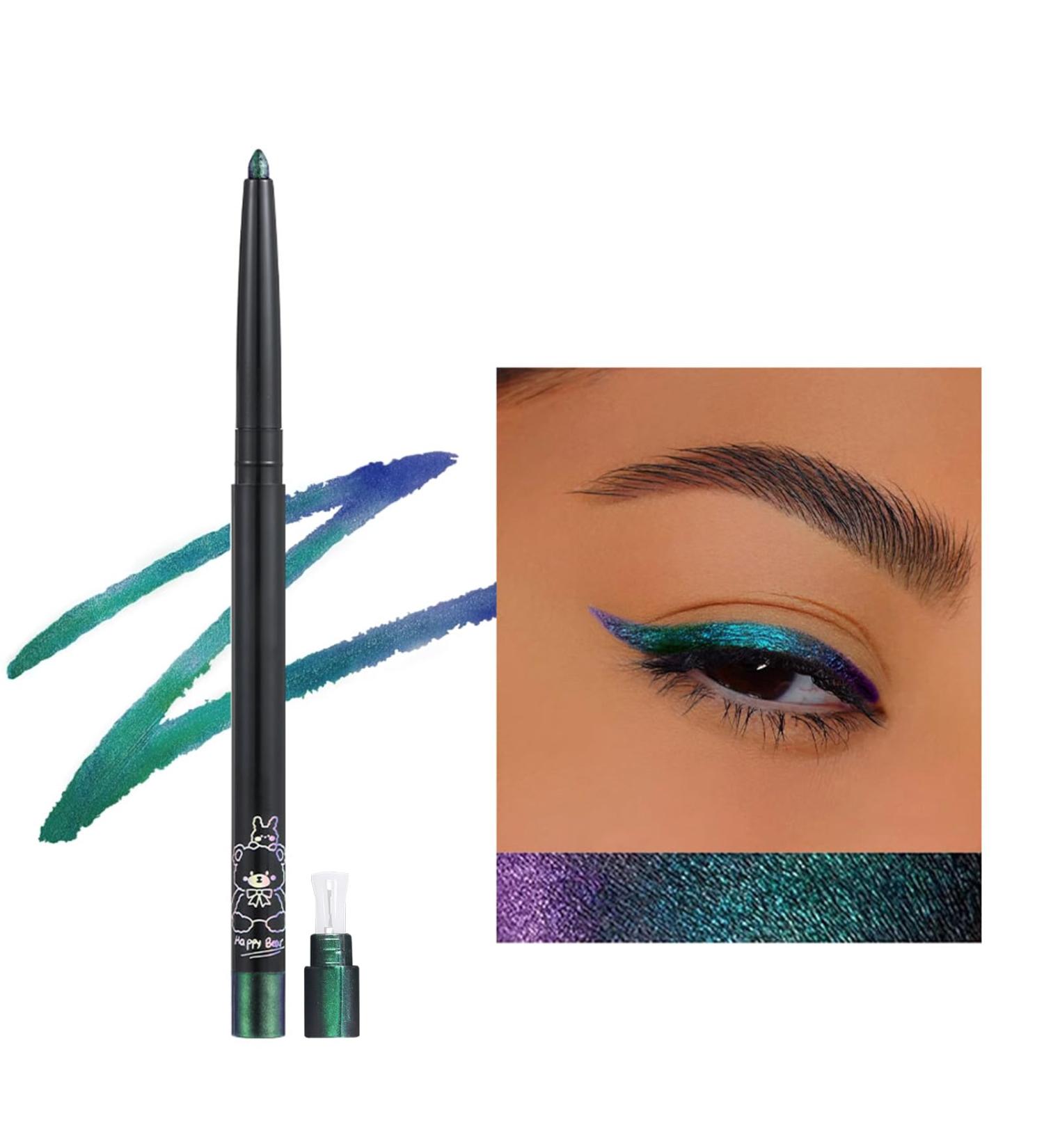  Erinde Erinde Metallic Chameleon Blue Glitter Eyeliner Pencil Multicolor Eye Stick Long-Lasting Sparkling Eyeliner - Buy Online on GoSupps.com