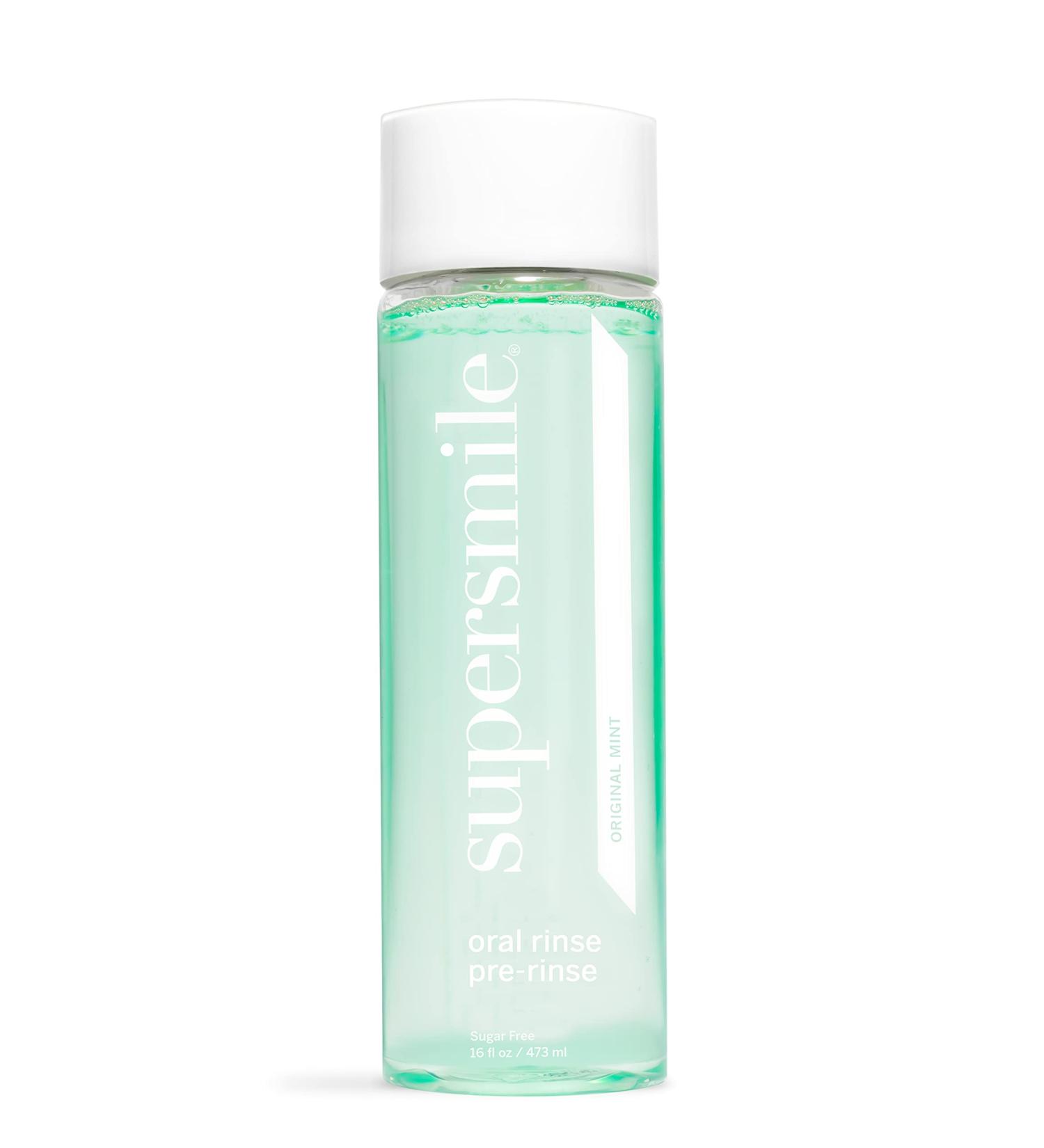 Supersmile Oral Rinse Mouthwash - Mint Flavored, Sugar Free, Alcohol-Free - 16 Fl Oz - Fresh Breath & Anti-Germicidal Formula - Buy Online on GoSupps.com
