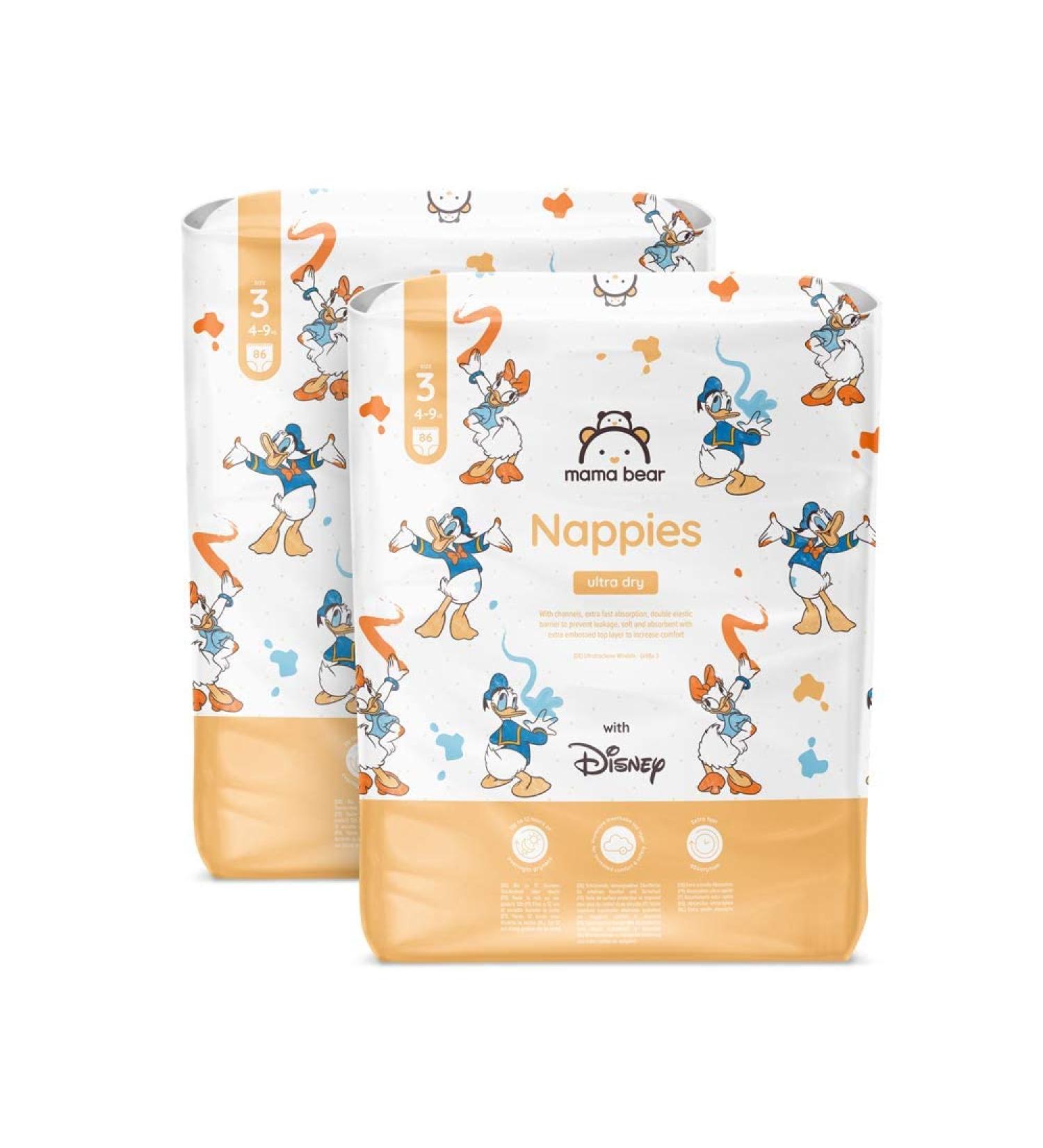 Shop Mama Bear Disney Ultra Dry Diapers Size 3 (4-9 kg) - 172 Count Monthly Box - Fast International Shipping - Buy Online on GoSupps.com