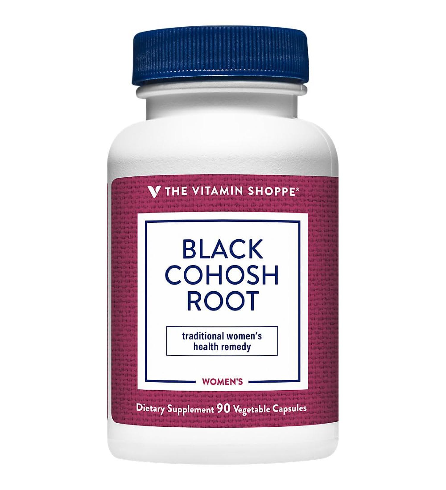 The Vitamin Shoppe Black Cohosh Root Supports WomenaTMs Health (90 Vegetable Capsules) - Buy Online on GoSupps.com