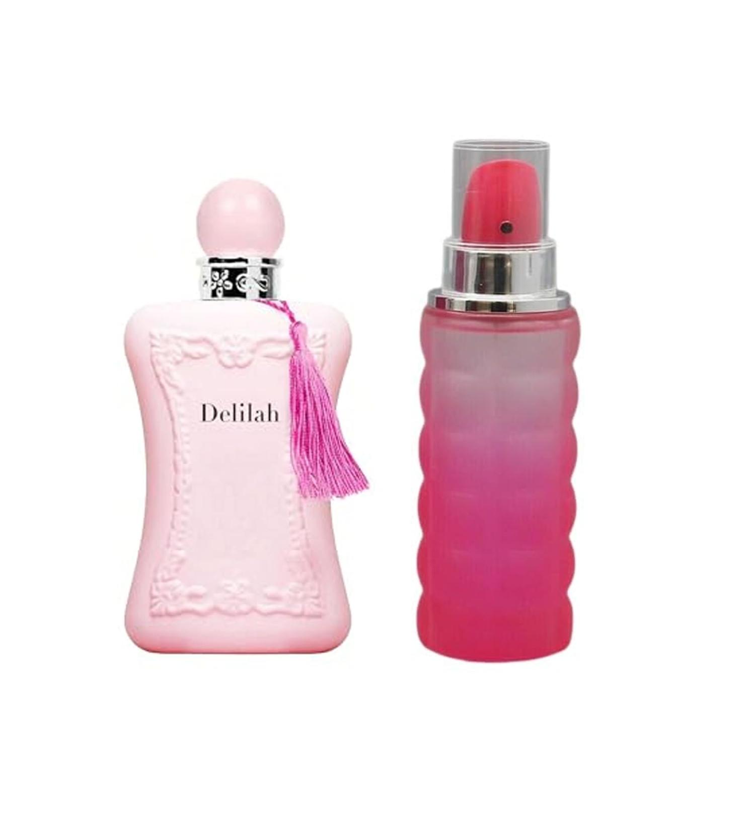 Women's Delilah&Kiss Me Pink Perfume Set Romantic Floral Scent Eau De Parfum Spray for Women 3.4 Fl Oz Each Bottle Daily Used Fragrance - Buy Online on GoSupps.com
