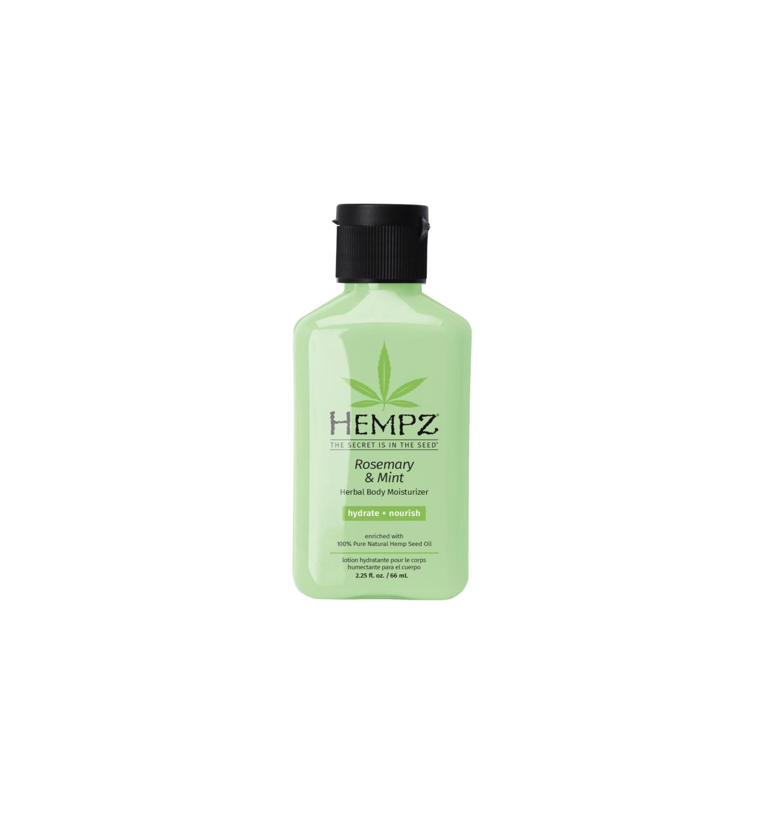 HEMPZ Herbal Body Moisturizer Rosemary & Mint Travel Mini 2.25 Oz Hydrating Lotion Rich with Minerals Vitamin C & Hempseed Oil to Nourish & Repair Extremely Dry or Sensitive Skin for Women & Men - Buy Online on GoSupps.com