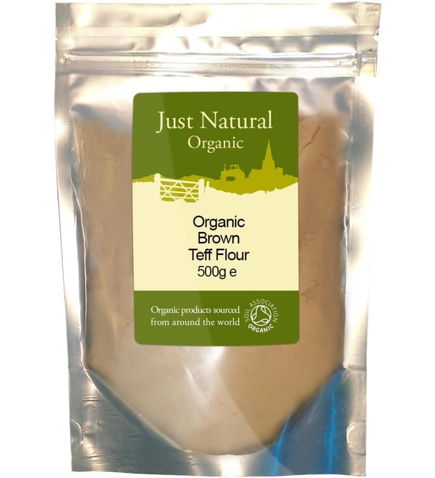 Just Natural Organic Brown Teff Flour - 17.63 Oz