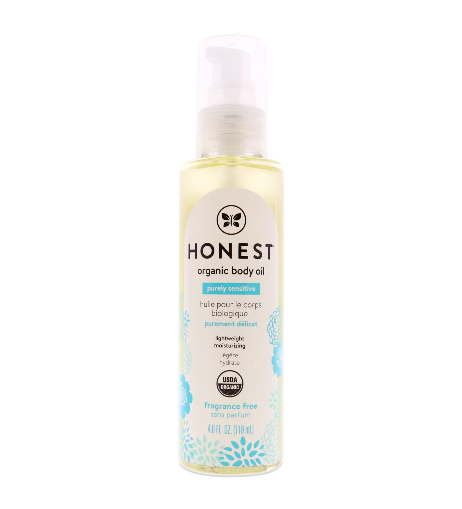 HONEST Body Oil Moisturizer - 4 oz  (158780) 4 Fl Oz (Pack of 1)