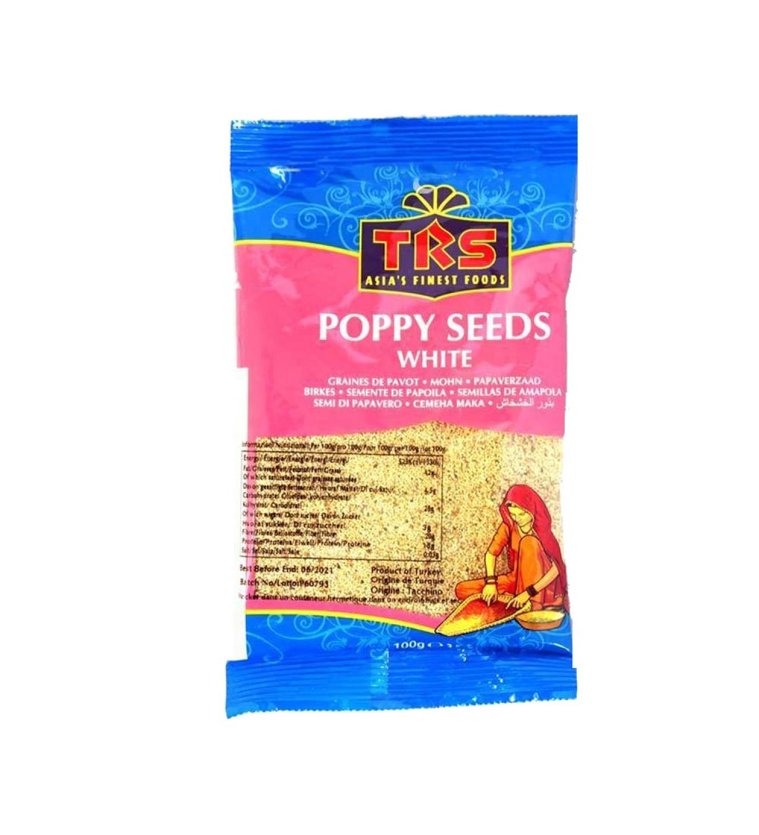 TRS Poppy Seeds White | 100G |Cooking Baking Pastry Herbs and Spices | Vegan | Gluten Friendly | Non-GMO | Indian Origin - Buy Online on GoSupps.com