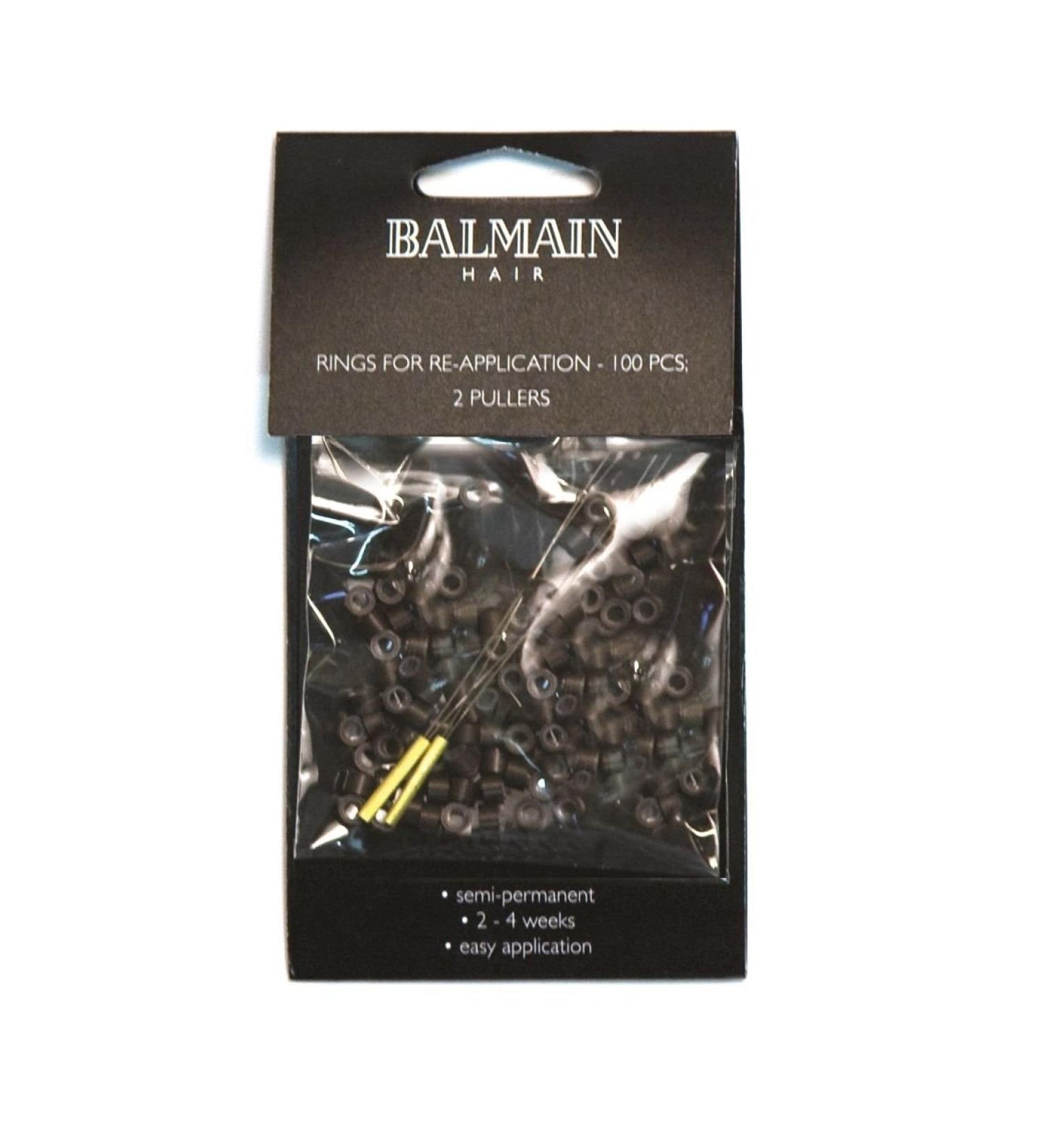 Balmain Rings brown for Double Hair and Fill-In Soft Ring Extensions 1 pack (1 x 100 pieces)