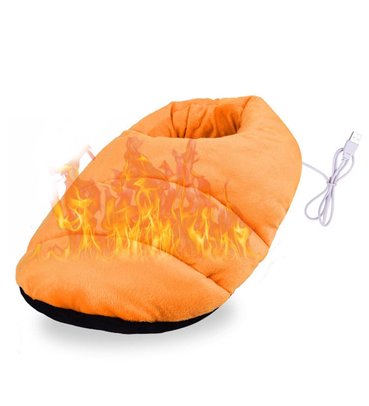 Fowybe USB Heated Foot Warmer - Under Desk Heating Booties for Women | Cozy Office & Home Slippers for Winter - Buy Online on GoSupps.com