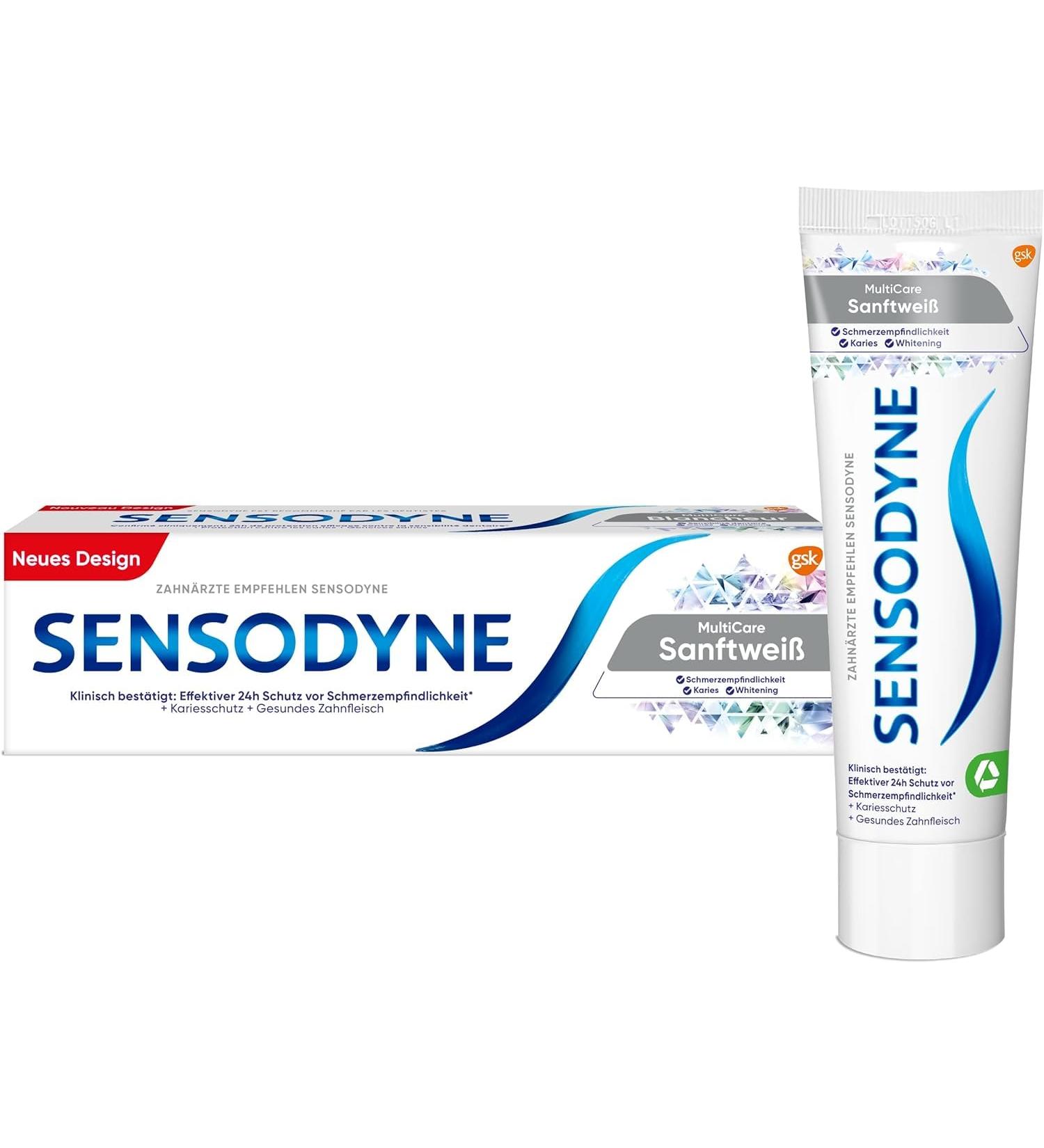 Sensodyne MultiCare Gentle White Toothpaste 75ml | Daily Fluoride Toothpaste for Sensitive Teeth - Fast International Shipping - Buy Online on GoSupps.com
