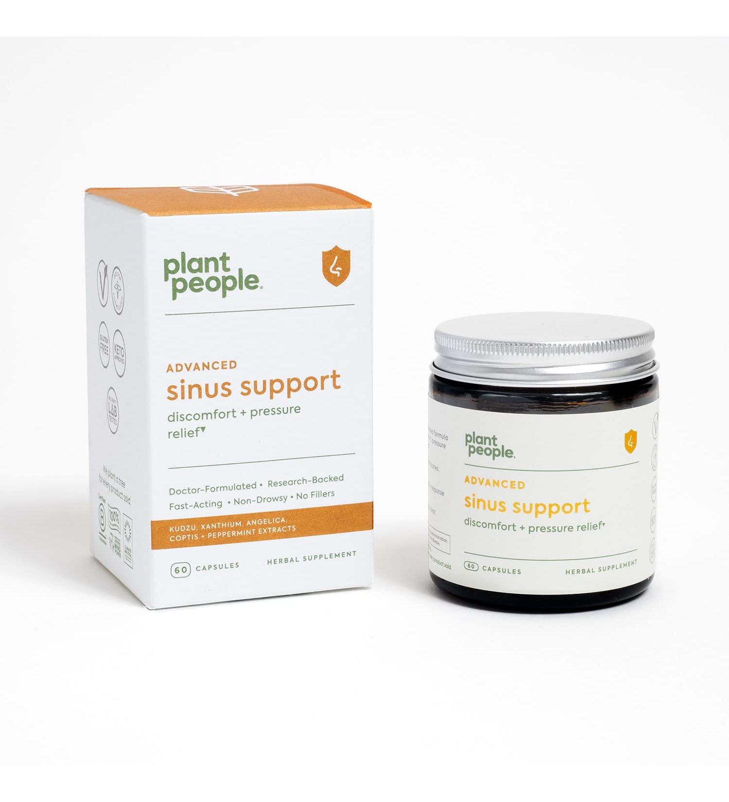 Plant People Sinus Support - USDA Organic & Vegan Supplement for Healthy Immune Response | 60 Capsules - Buy Online on GoSupps.com