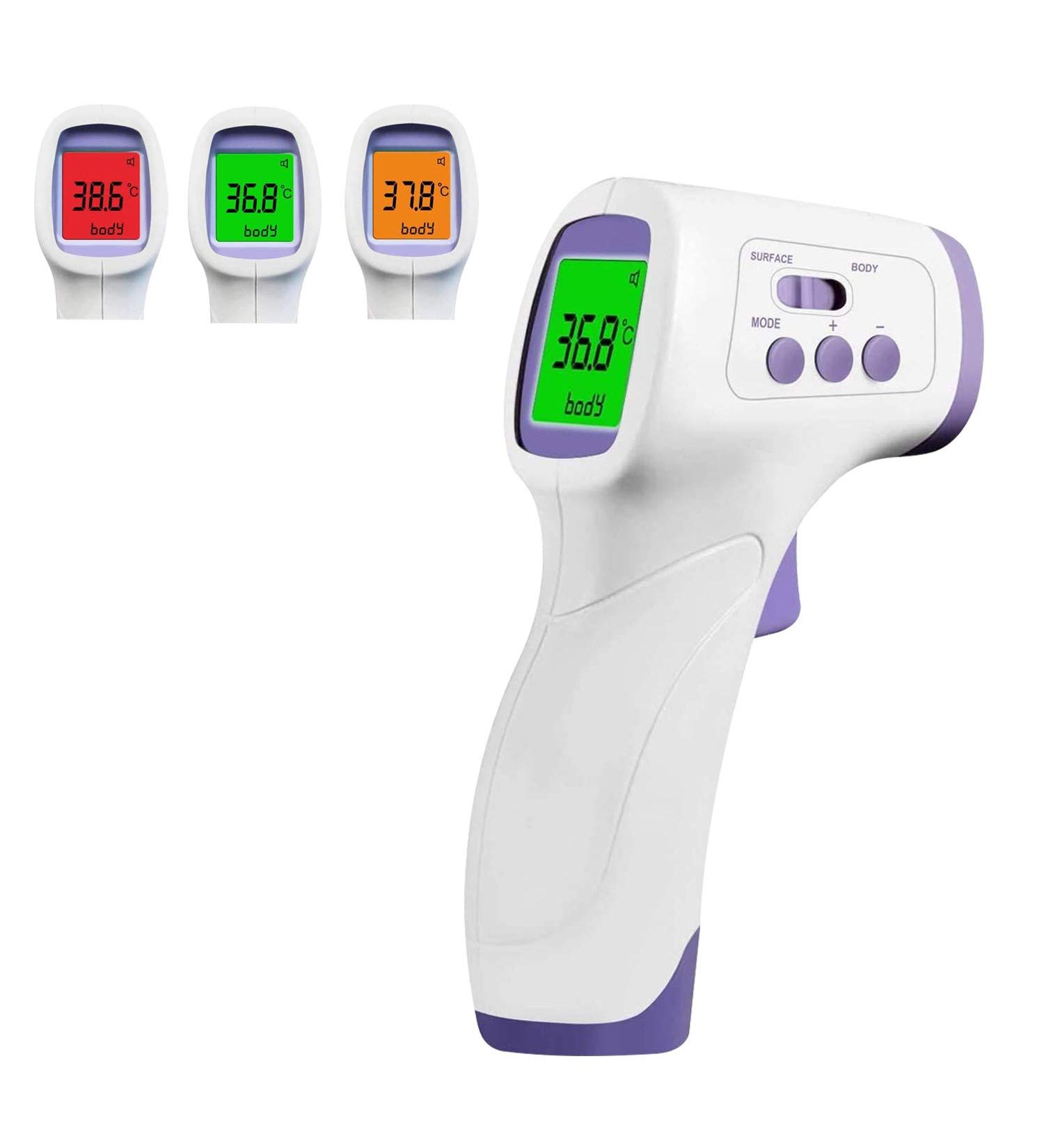 HD-Line Digital Thermometer - Accurate No-Touch Temperature Measurement for Body Objects & Space - LCD Display with 3 Color Modes Fever Alarm & Instant Read - Buy Online on GoSupps.com