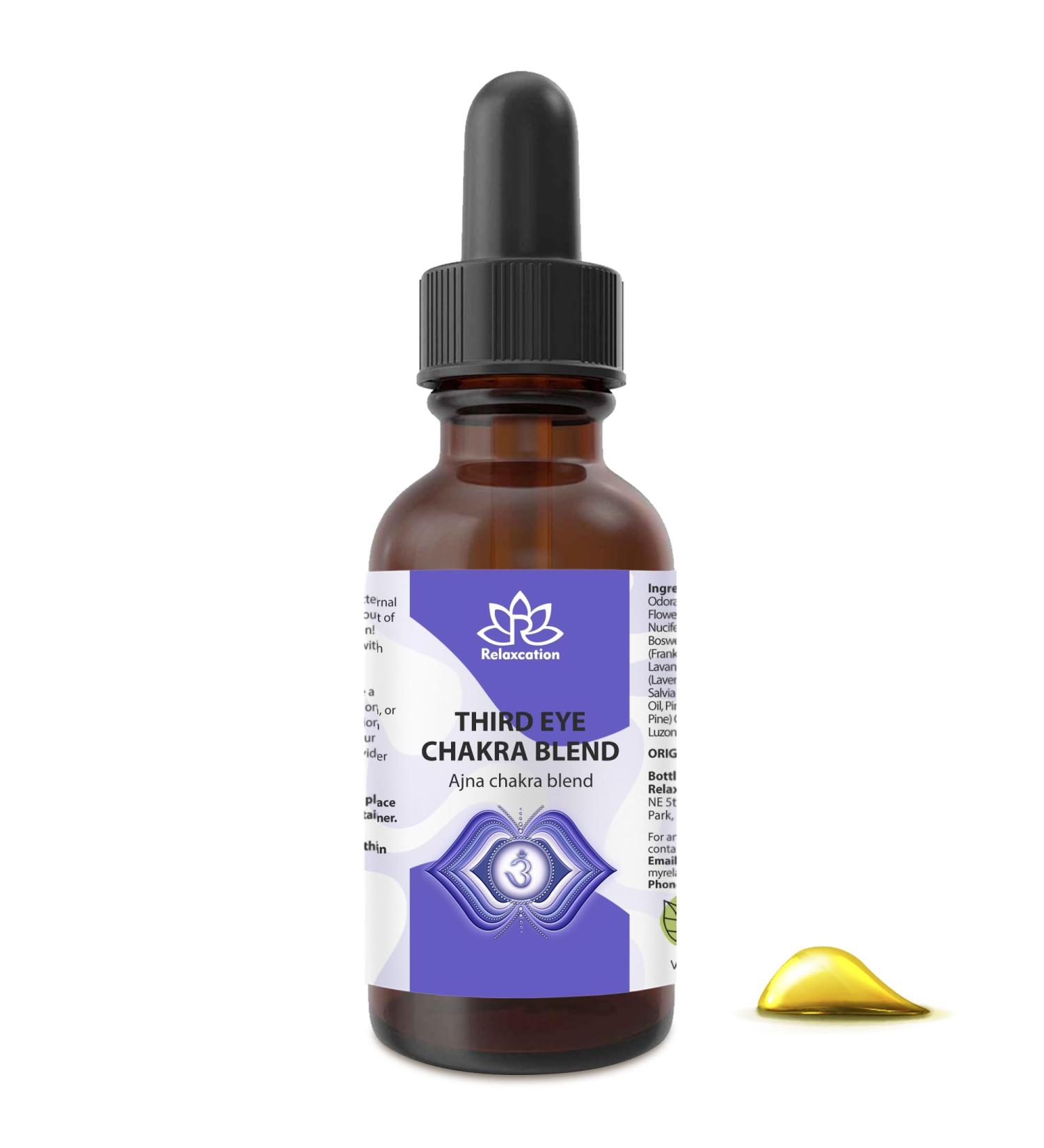 Relaxcation Third Eye Blend Oil | Infused with Lavender Ylang Ylang Frankincense | Botanical Oil for Inner Wisdom & Calm Reflection | Ideal for Meditative Practices | Vegan Cold Pressed (0.5 oz) 0.5 Fl Oz (Pack of 1) - Buy Online on GoSupps.com