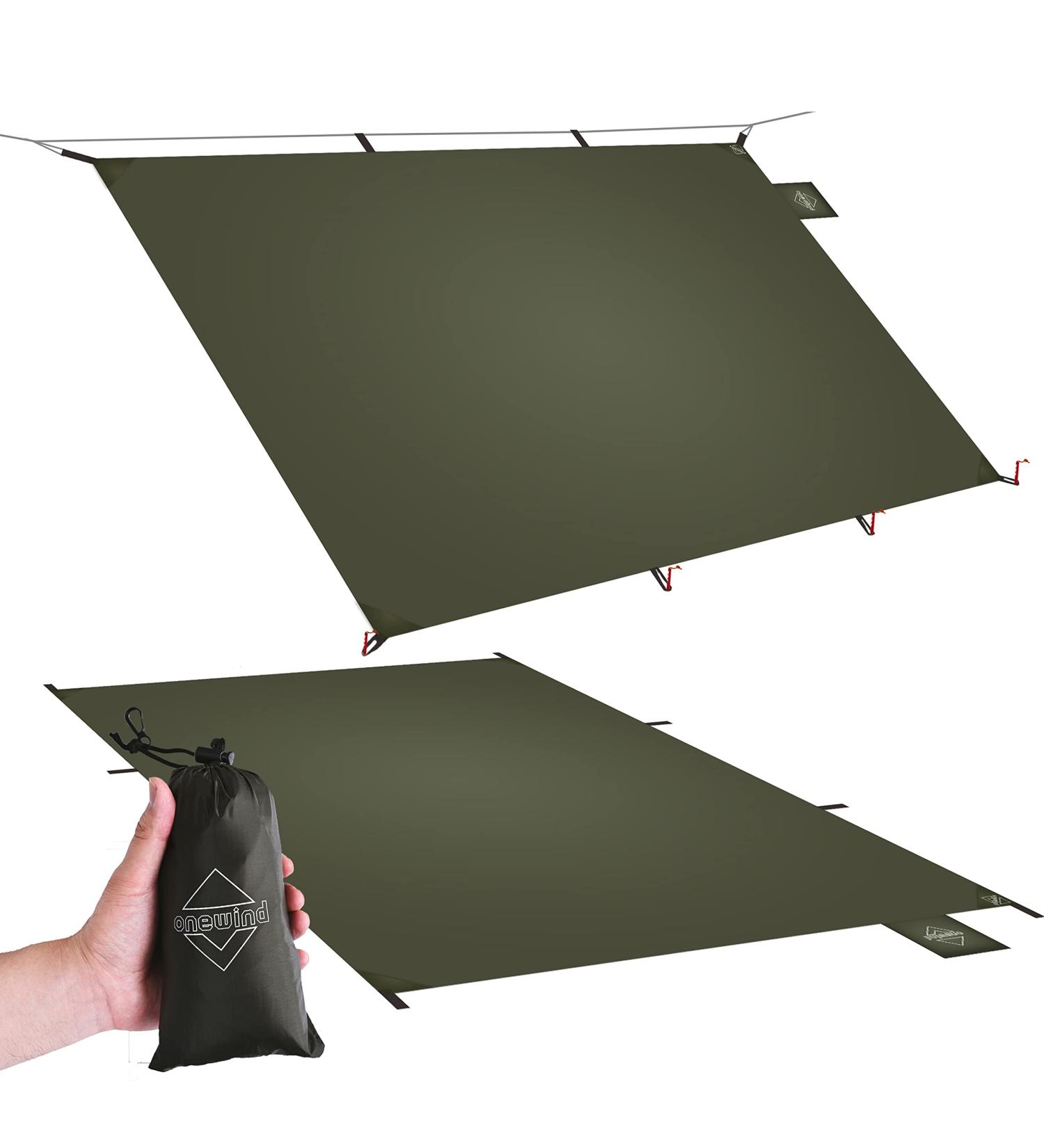 Onewind Waterproof Tent Footprint 4000mm PU Coating | Ultralight Camping Tarp Ground Sheet | Large 98 x 55 | Carry Bag Included | Ideal for Backpacking, Hiking, Camping & Picnics - Buy Online on GoSupps.com