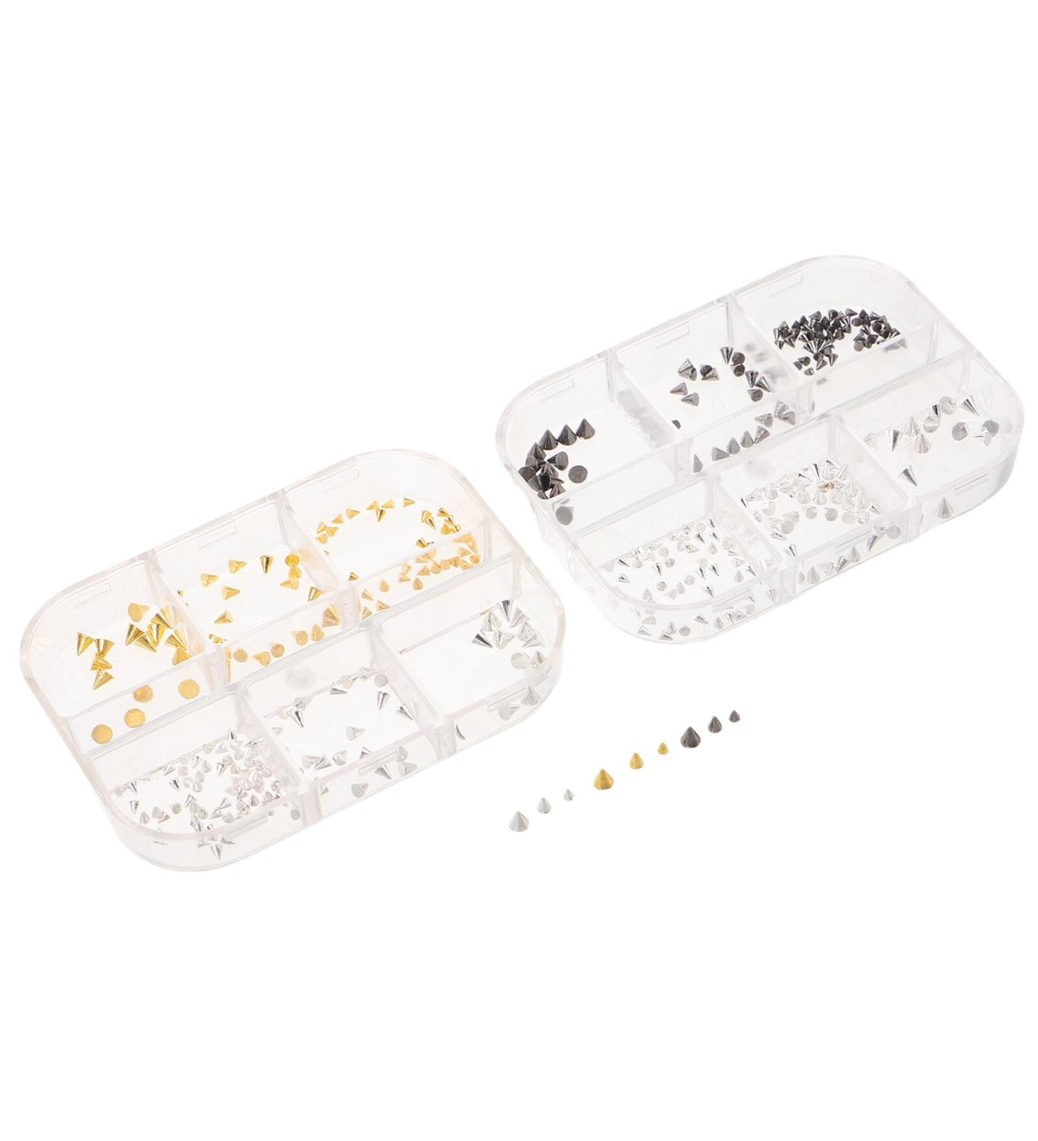  BIUDECO 2 Dozen Boxes of Punk Nail Charms Mini Decorative Metal Rivets for Nail Art Versatile Accessories for Creative Personalization and Gothic Style - Buy Online on GoSupps.com