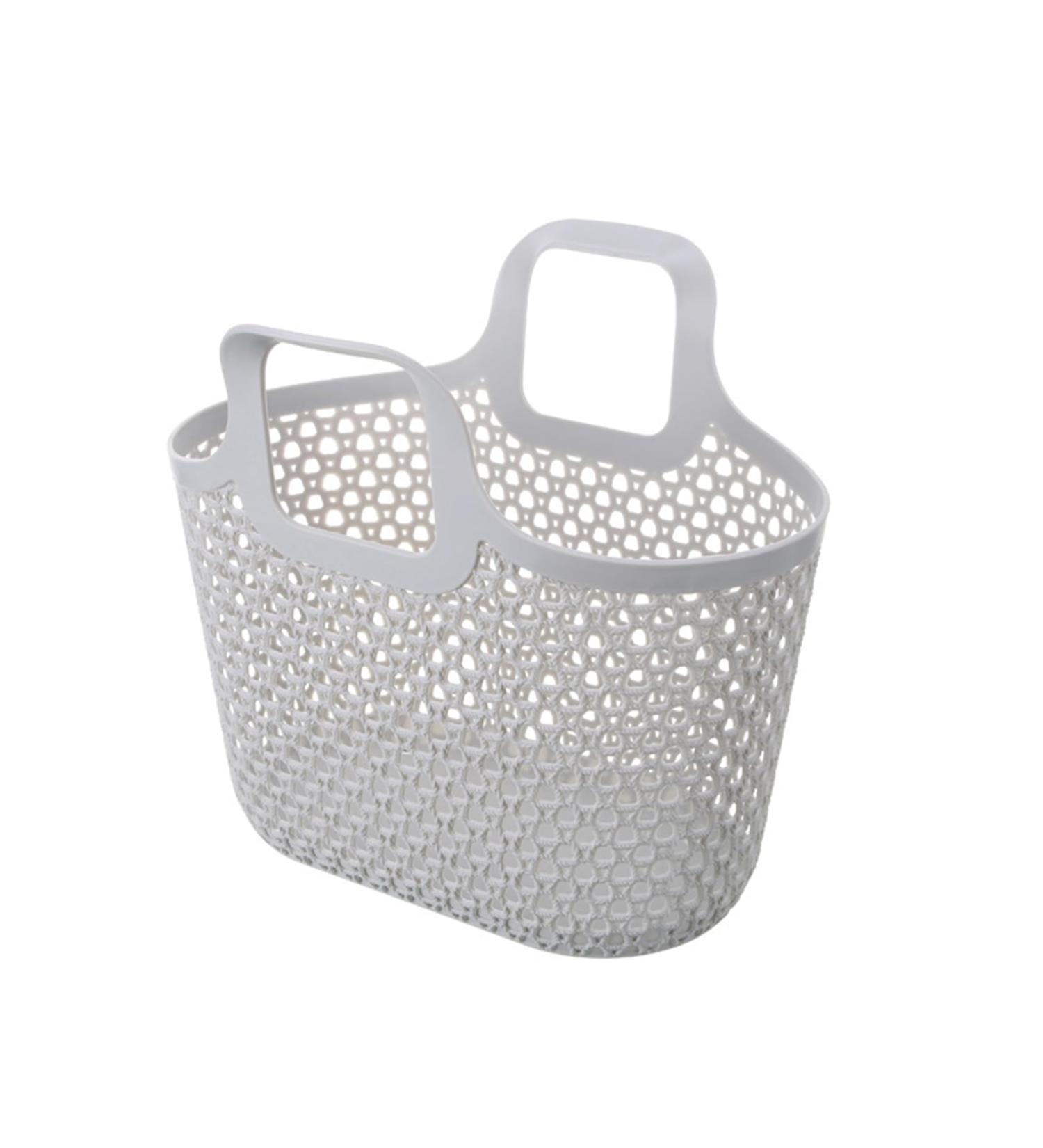 Portable Shower Basket 2 Pack Plastic Tote Storage Basket Toiletry Organizer Bin Portable Plastic Basket with Handles Storage Organizer(Grey) - Buy Online on GoSupps.com