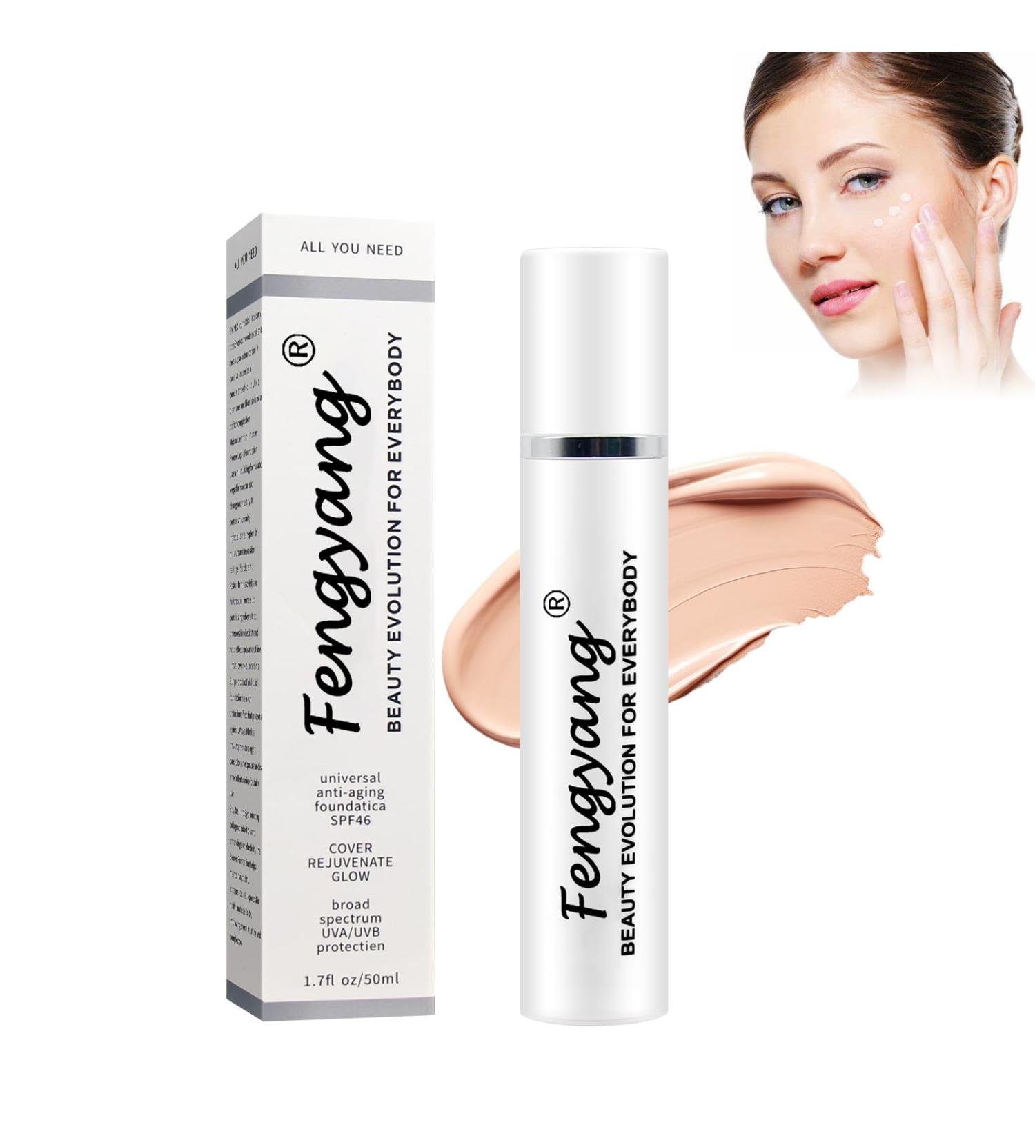 Fengyang Anti-aging Foundation Anti-Aging Makeup Light Transparent Coverage Anti-aging Foundation Serum For Women Anti-aging Tinted Moisturizing Cream - Buy Online on GoSupps.com