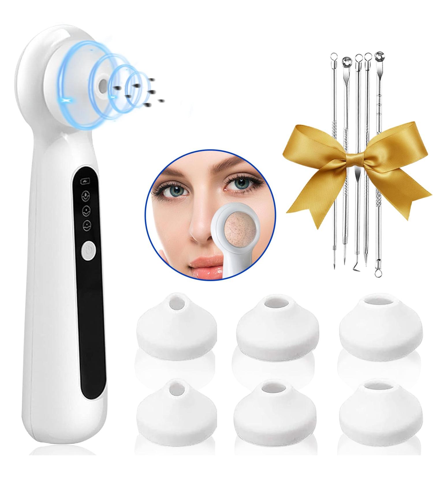ALLBIZ Newest Blackhead Remover Pore Vacuum Upgraded Pore Cleaner with Visible Magnifying Glass Comedone Whitehead Remover Tool Set 3 Modes 6 Probes - Buy Online on GoSupps.com