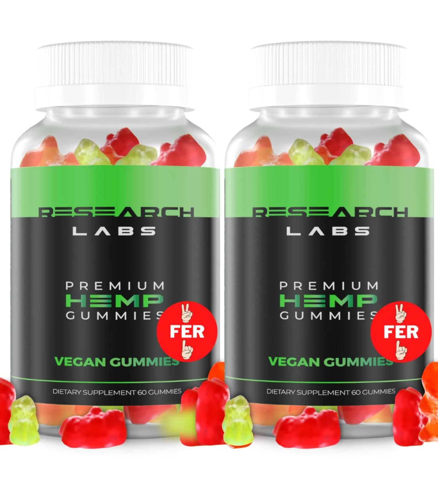 Research Labs - Premium Hemp Gummies 120 Count, 2 Fer 1 Ad. Advanced Formula with 500,000 Extract Blend. Natural - Helps Body Aches, Worriedness & to Feel Calm - Buy Online on GoSupps.com