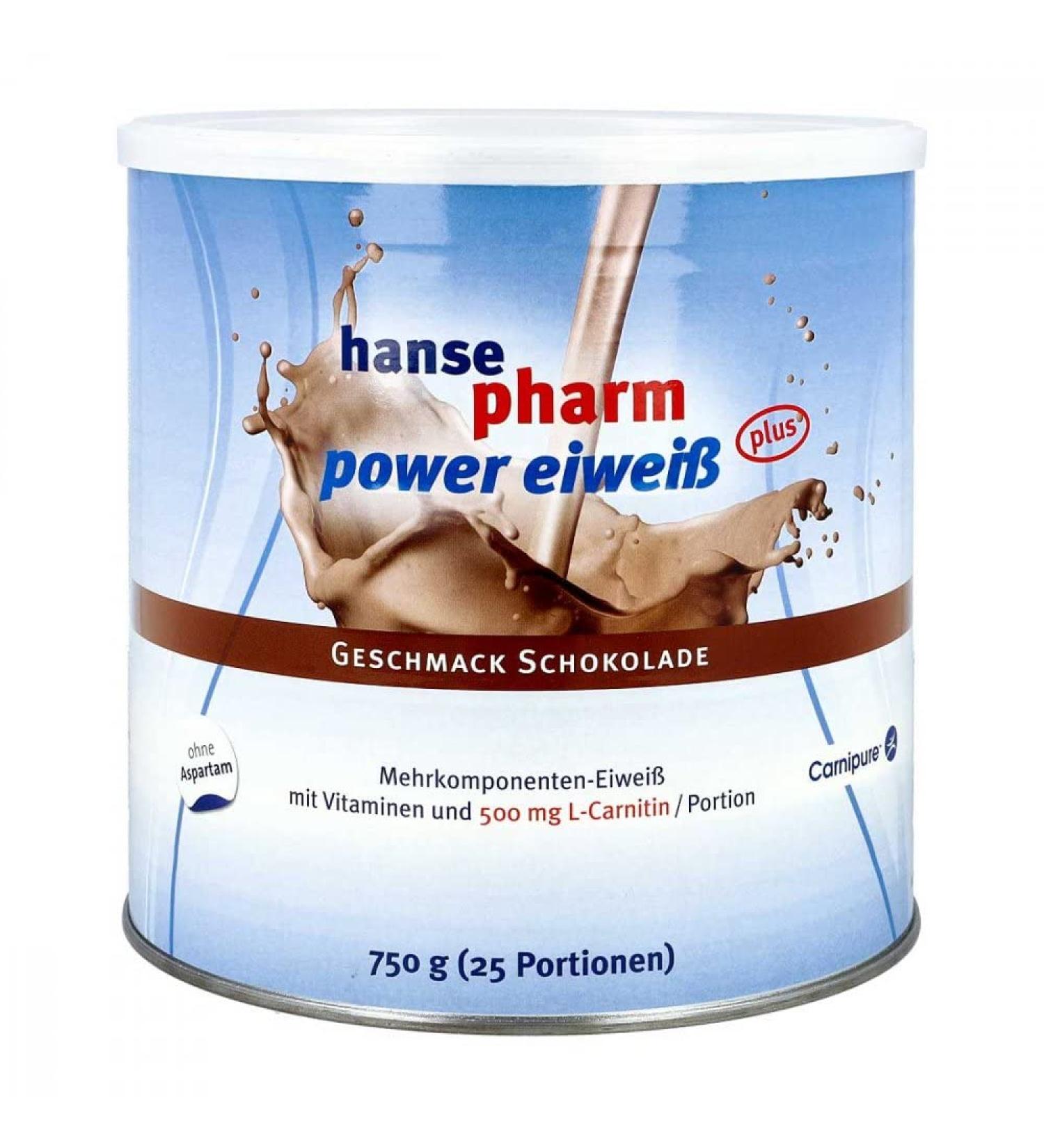 HANSEPHARM Power Protein Plus Chocolate Powder 750g - Premium Quality Protein for Muscle Growth & Recovery - International Shipping Available - Buy Online on GoSupps.com