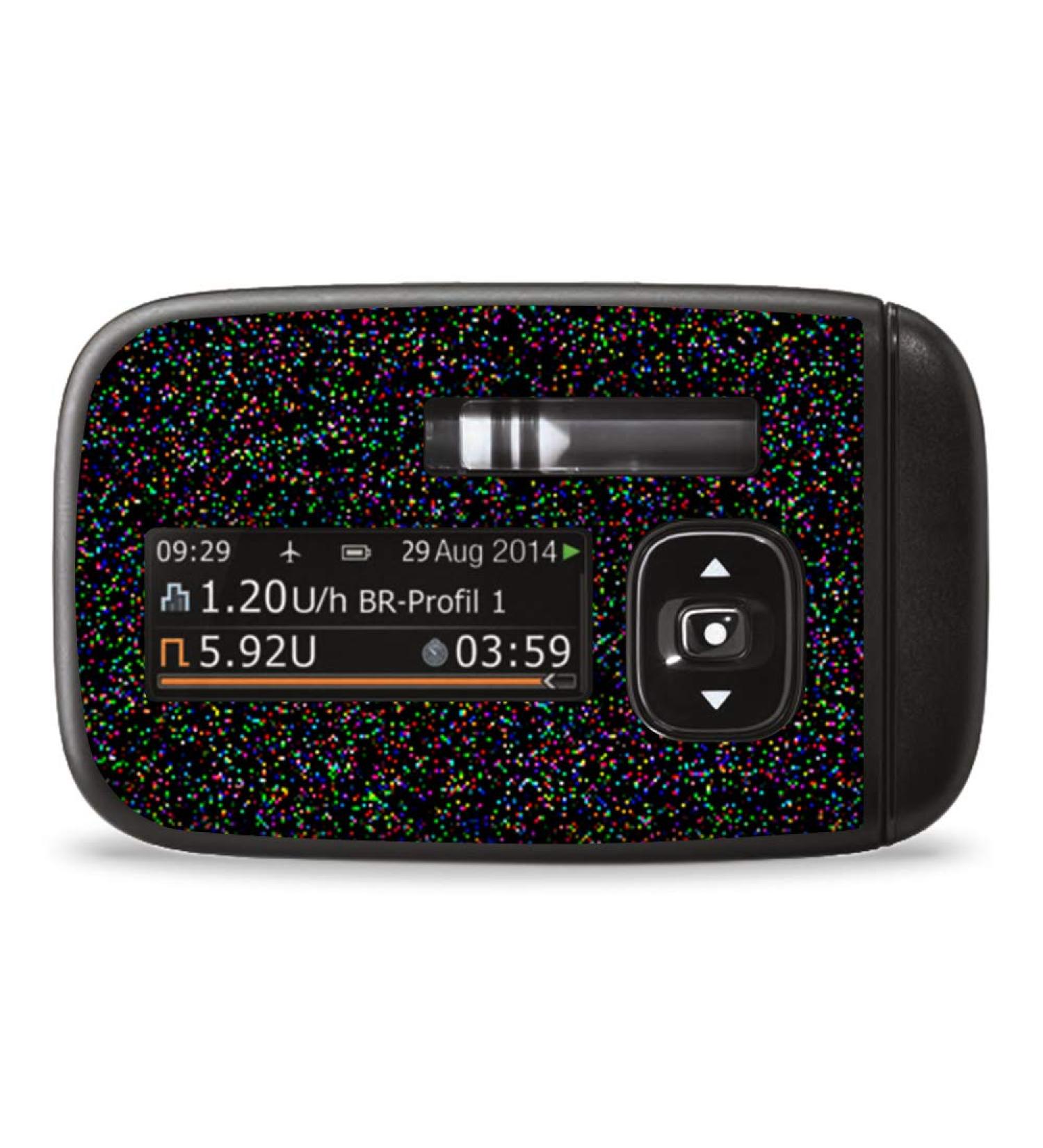 Sticker for Accu-Chek Insight insulin pump Black Galactic myDili