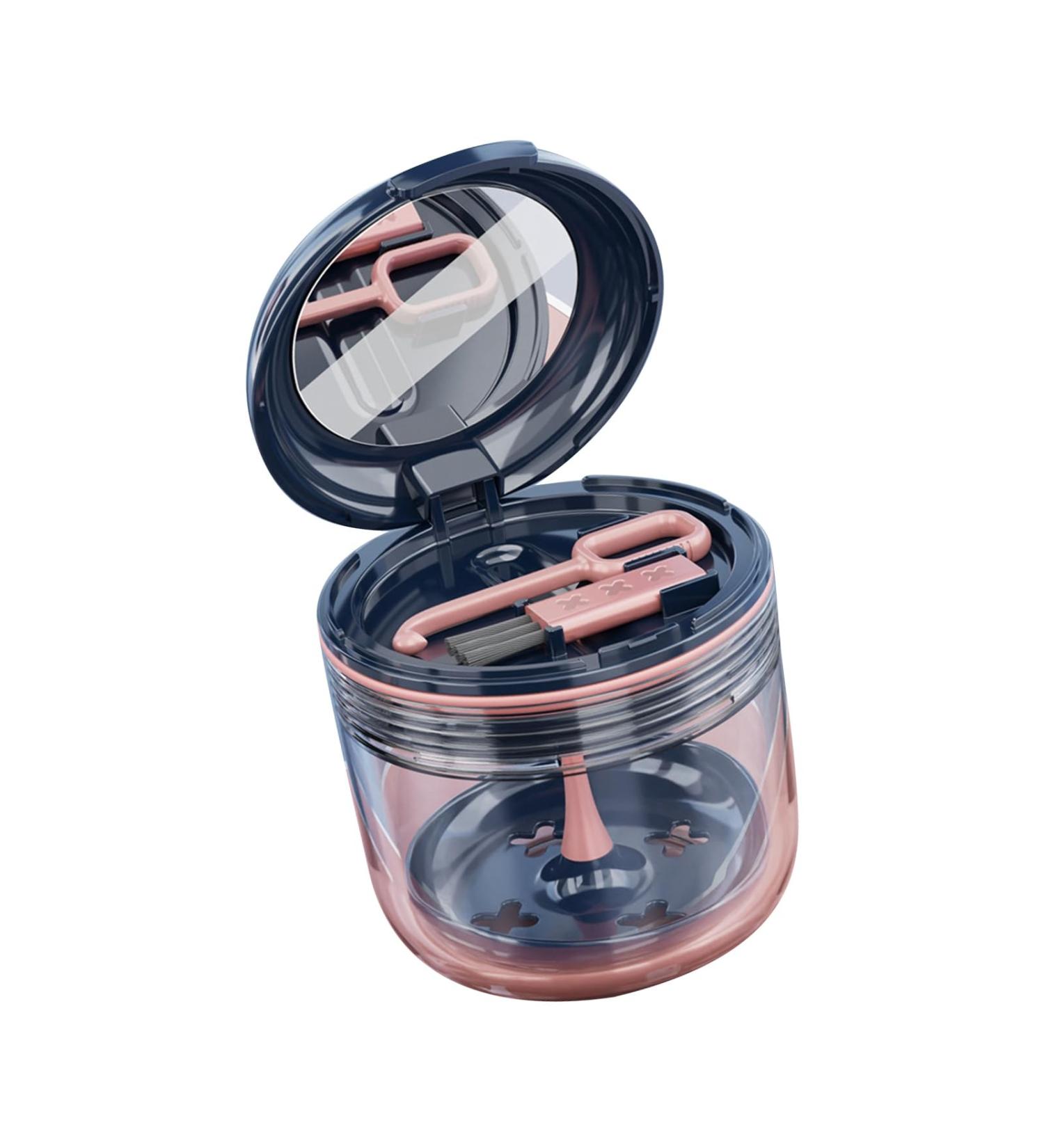 KUFOO Aligner Etui | Dustproof Prosthesis Case PP | Excellent Sealing & Protection | Jewelry Blue with Brush - Perfect for Outdoor Use - Buy Online on GoSupps.com
