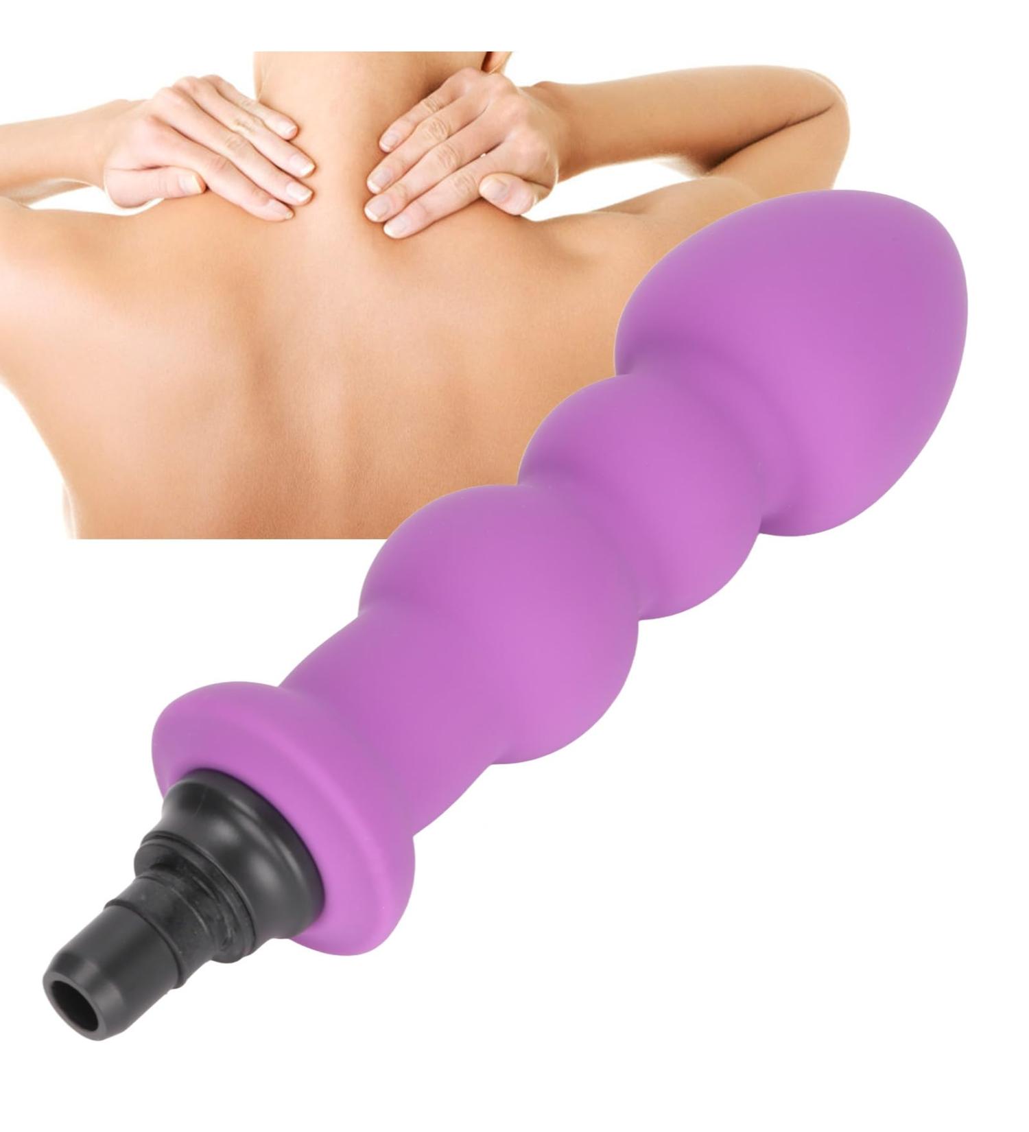 Deep Tissue Massage Pistol with Silicone Interchangeable Heads | Waterproof Hand Muscle Massager | Premium Purple Accessory - Buy Online on GoSupps.com