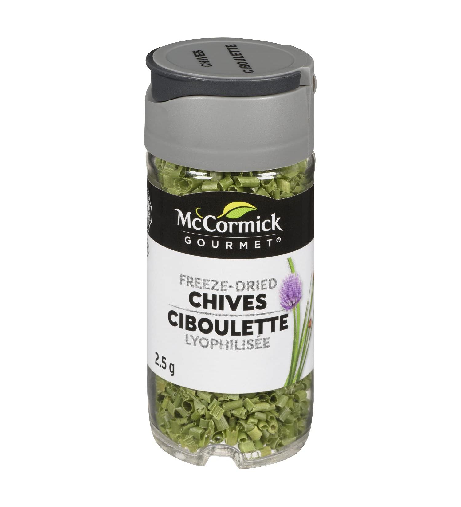 McCormick Gourmet New Bottle Premium Quality Natural Herbs & Spices Freeze-Dried Chives 2.5g - Buy Online on GoSupps.com
