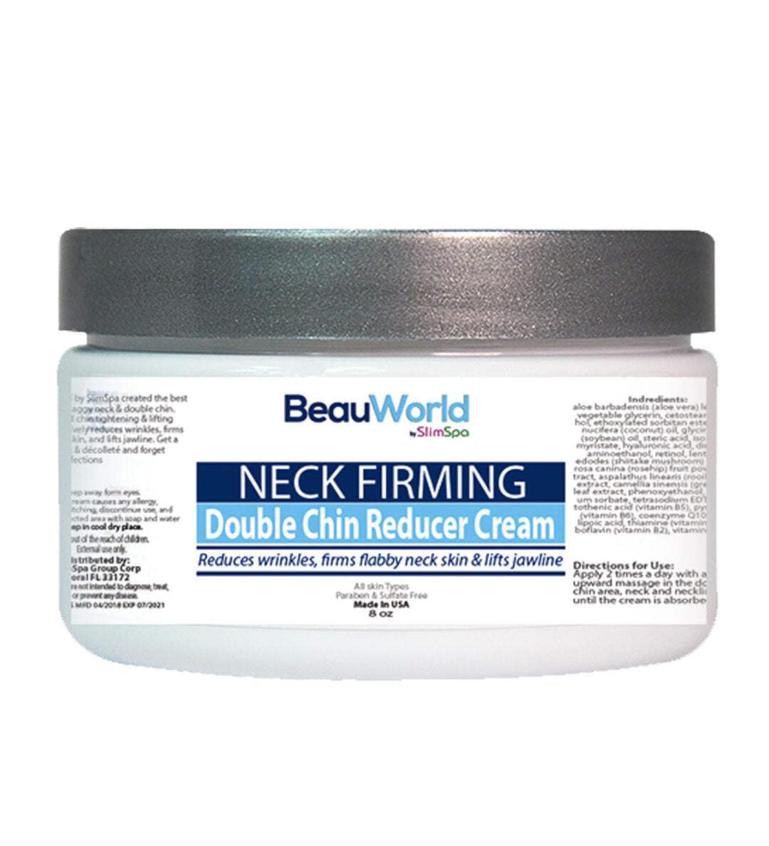 Neck Firming & Double Chin Reducer Cream 8 oz Tightens Skin & Reduces Double Chin Improves Elasticity and Firmness for a Defined Jawline - Buy Online on GoSupps.com