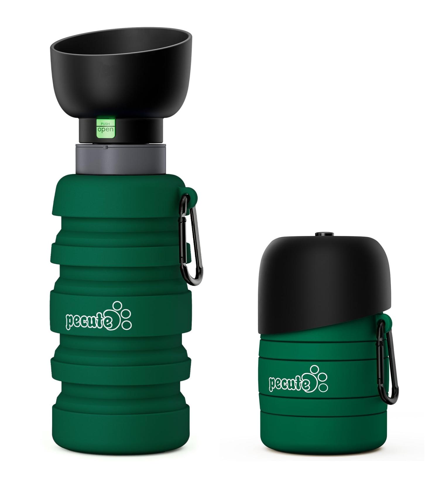 Pecute Dog Water Bottle - Foldable Safe & Non-Toxic Portable Pet Water Bottle for Outdoor Activities - 850ml Green XL - Buy Online on GoSupps.com