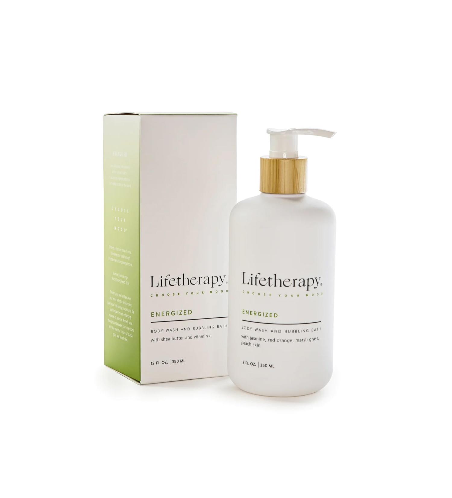 Shop Lifetherapy Energized Multiuse Liquid Soap - Nourishing Body Wash & Bubble Bath for All Skin Types | 12 Ounce - International Shipping Available - Buy Online on GoSupps.com