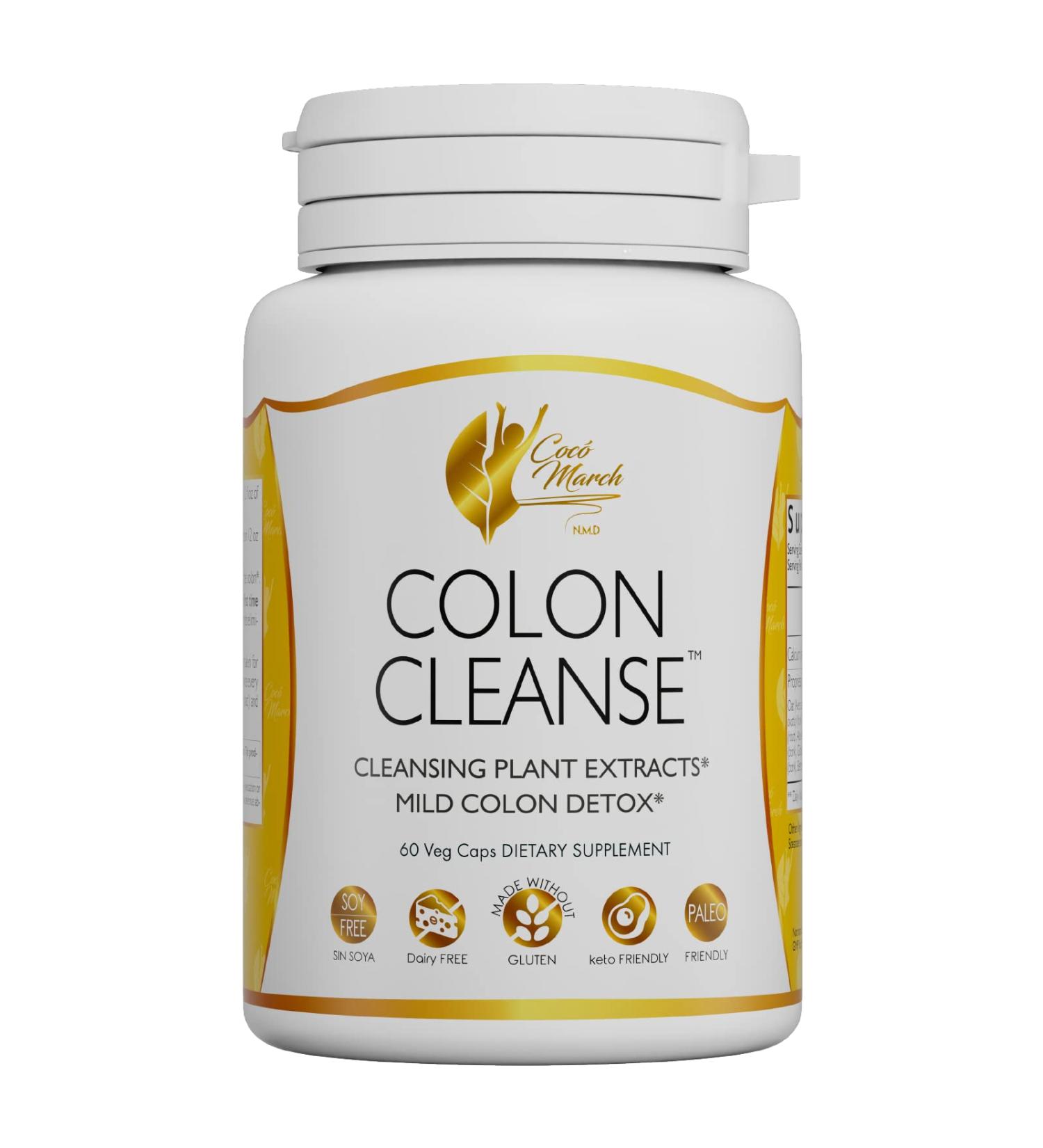 Coc March N.M.D Colon Cleanse Fiber Supplement with Probiotics for Digestive & Gut Health Support for Women & Men Gluten Free, Dairy & Soy Free, Keto Friendly 15 Day Cleanse, 60 Veg Capsules - Buy Online on GoSupps.com