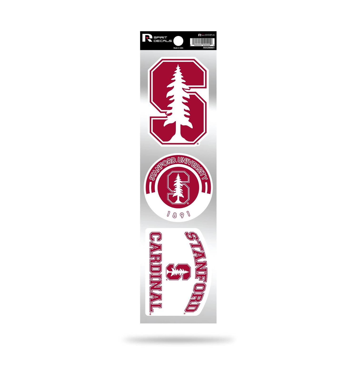 Rico Industries NCAA 3-Piece Retro Spirit Decals Retro Decal Set Stanford Cardinals - Buy Online on GoSupps.com