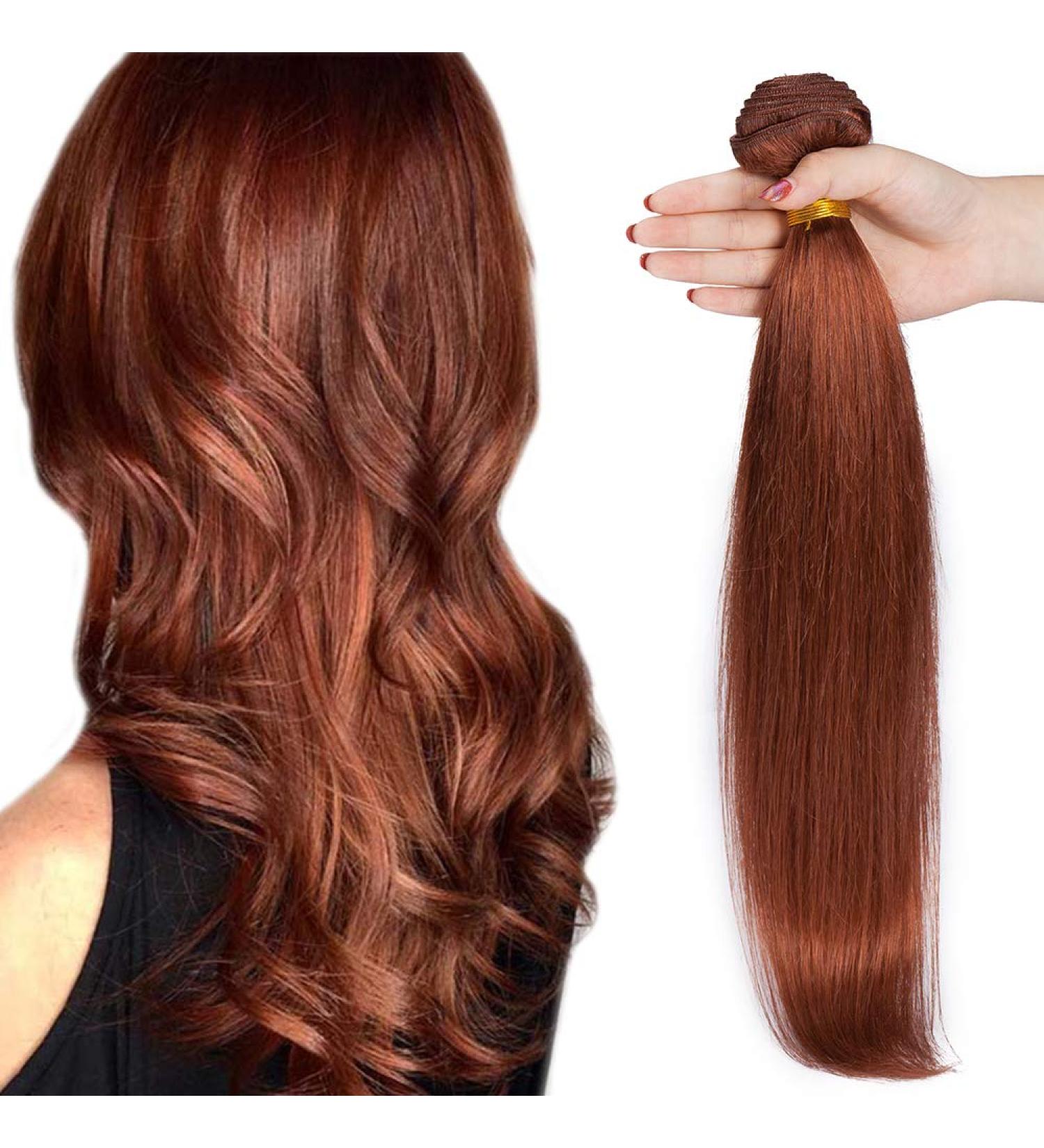 Buy SEGO Brazilian Human Hair Bundles - 100% Real Straight Virgin Weave Red Brown 8 Extensions for International Shipping - Buy Online on GoSupps.com