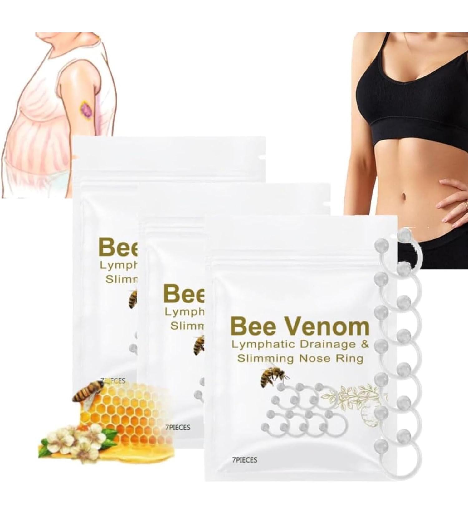 Bee Venom Lymphatic Drainage And Slimming Nose Ring Bee Venom Lymphatic Drainage Nose Ring Firming Essential Oil Ring For Women Men Body Care Products Shape Tighten The Skin (21PCS) - Buy Online on GoSupps.com