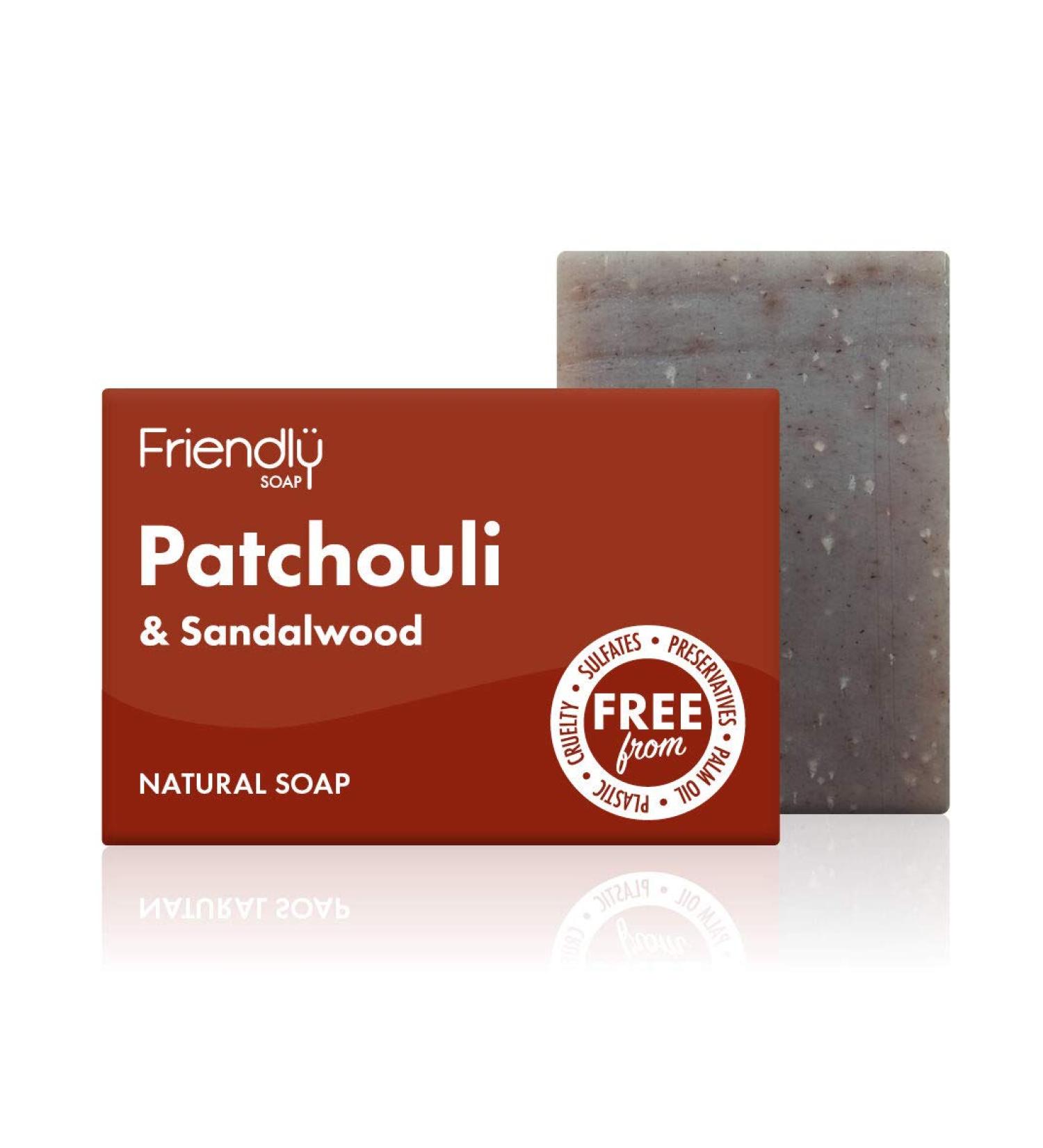 Natural Patchouli & Sandalwood Soap | Handmade with Shea Butter & Coconut Oil | Vegan & Eco-Friendly | 95g (Pack of 1) - Buy Online on GoSupps.com