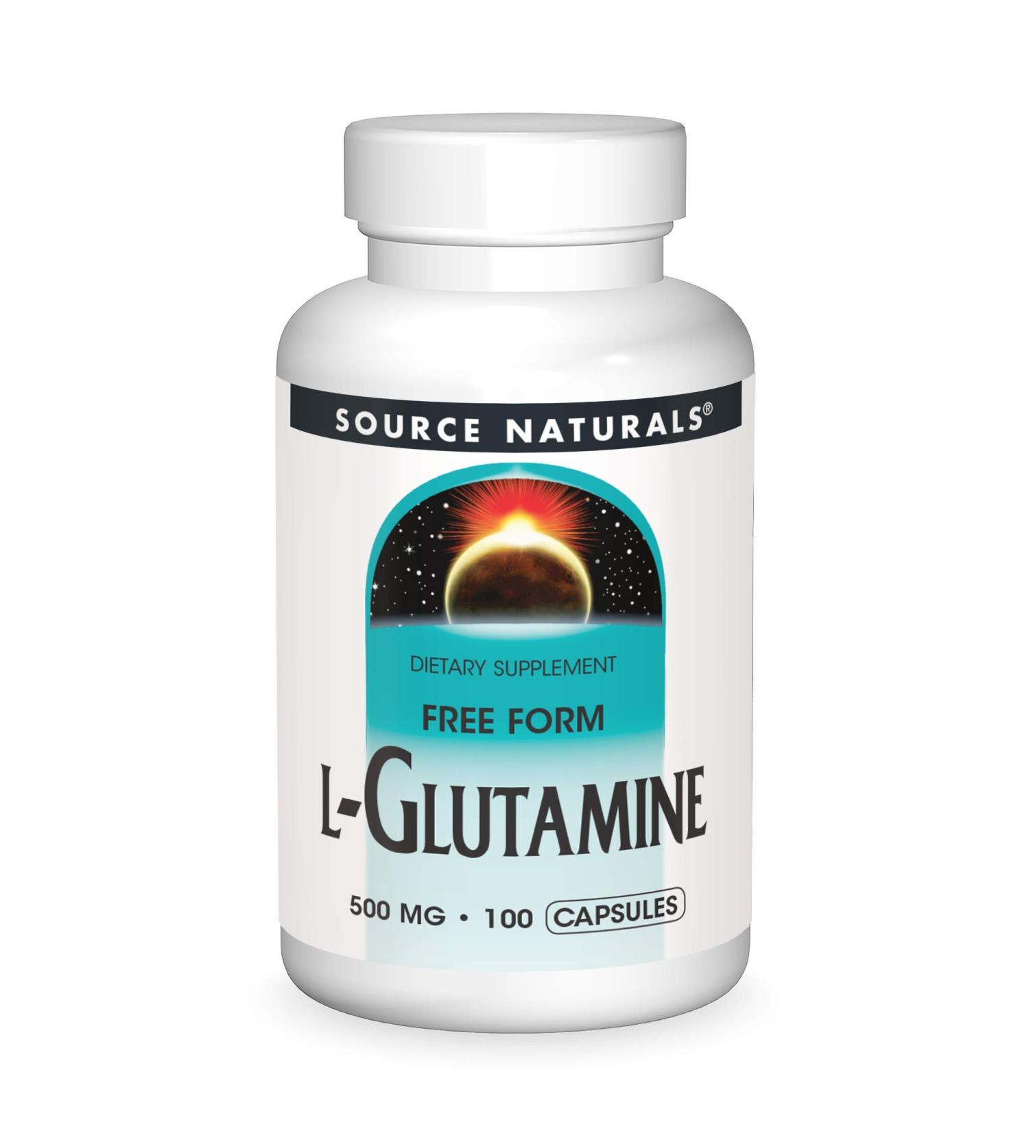 Source Naturals L-Glutamine 500 mg - 100 Capsules | Immune Support & Muscle Recovery - Buy Online on GoSupps.com
