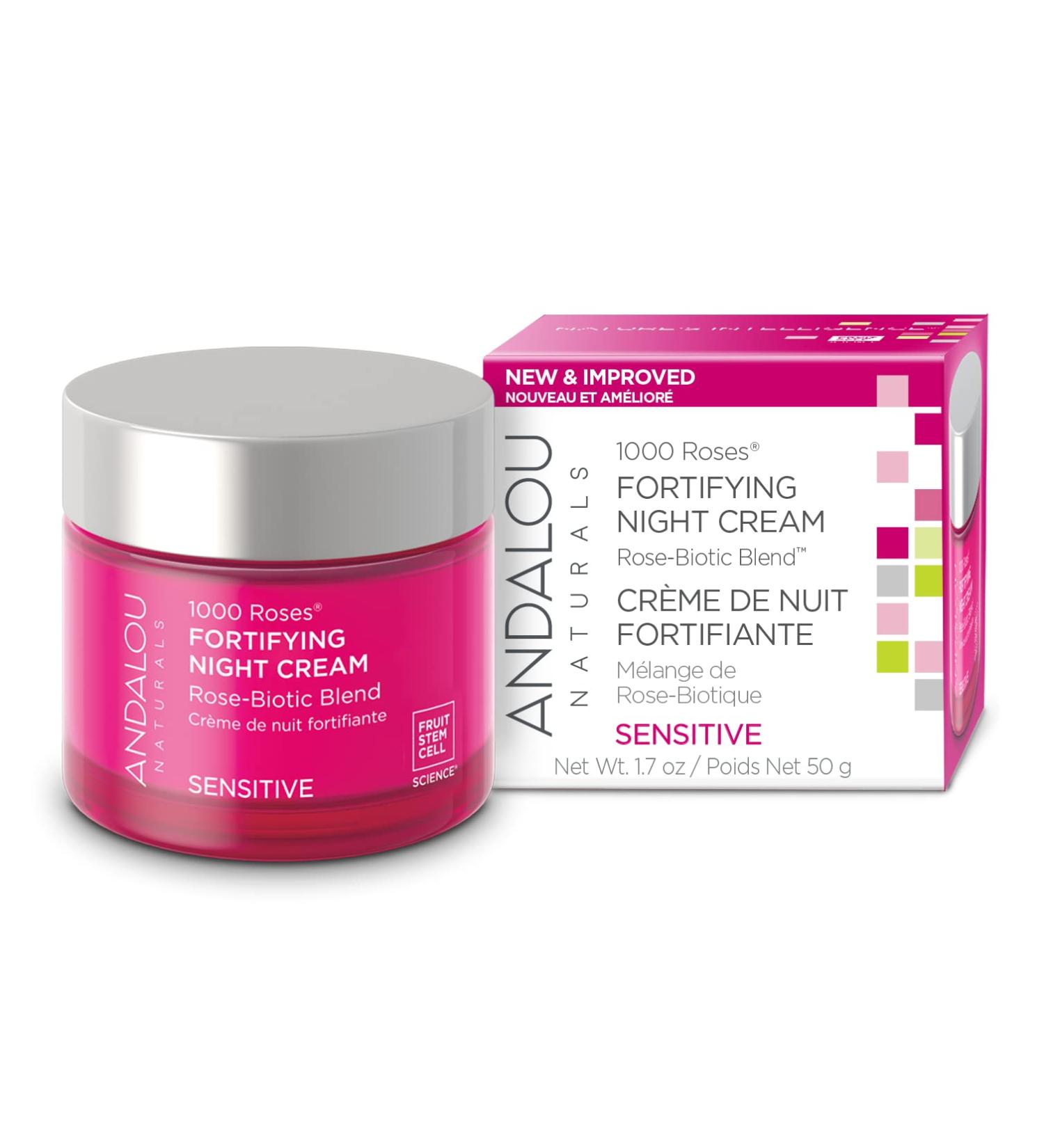 Andalou Naturals 1000 ROSES Fortifying Night Cream - Hydrate & Renew | Best International Shipping - Buy Online on GoSupps.com