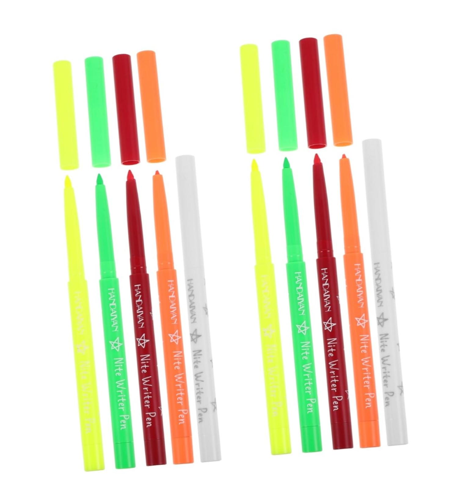 NOLITOY 10 Pcs Halloween Paint Pen Eyeliner Fluorescence Glow Eyeliner Pencil Fluorescence Eyeliner Plastic 12.00X0.80X0.80CMx2pcs Assorted Colorx2pcs - Buy Online on GoSupps.com