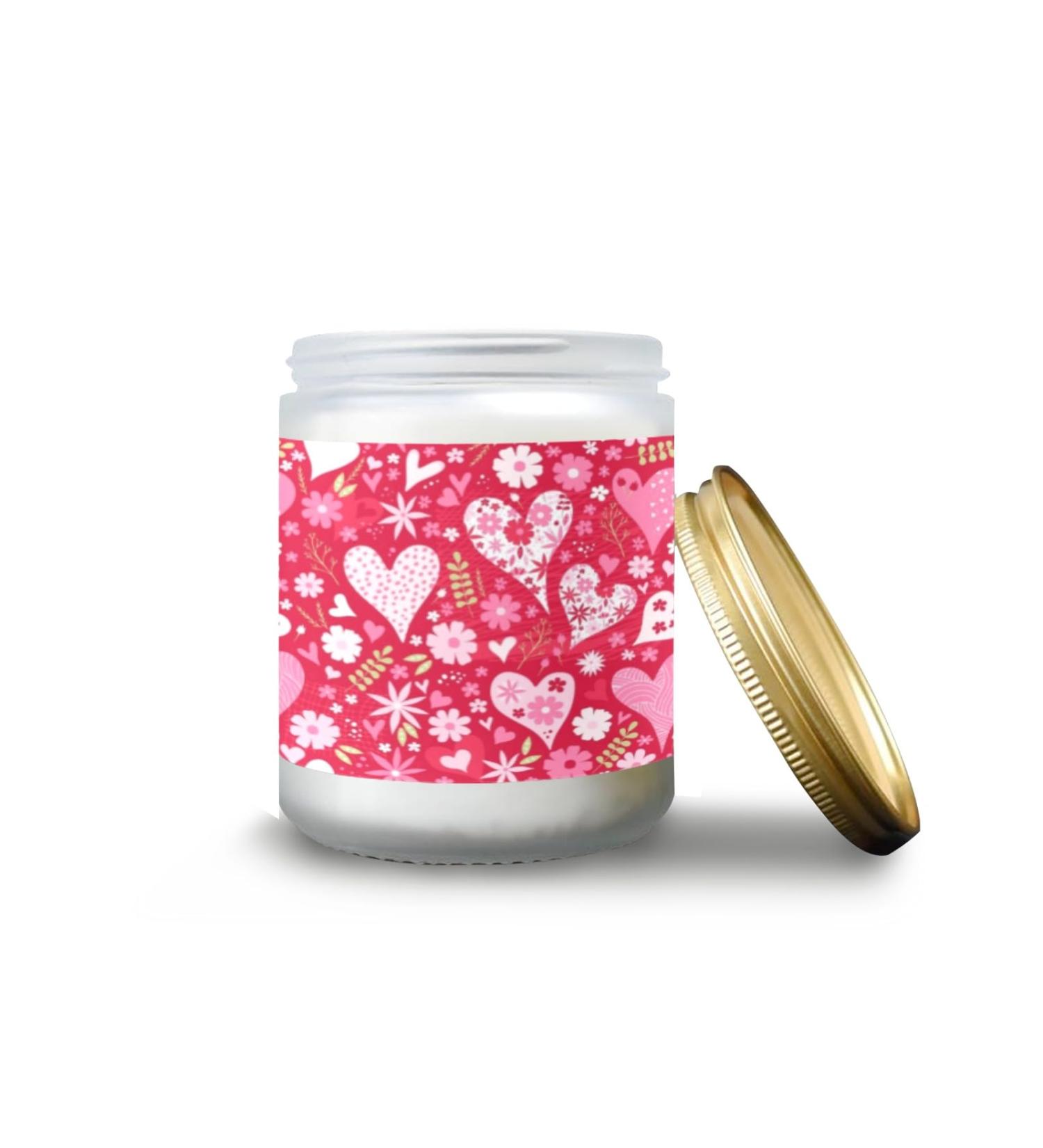 Orange Lemon Scented Candles - Aromatherapy Jar Candles Gift Set for Women 7 oz Long Lasting - Perfect Birthday Gift with Lovely Heart Pattern - Buy Online on GoSupps.com