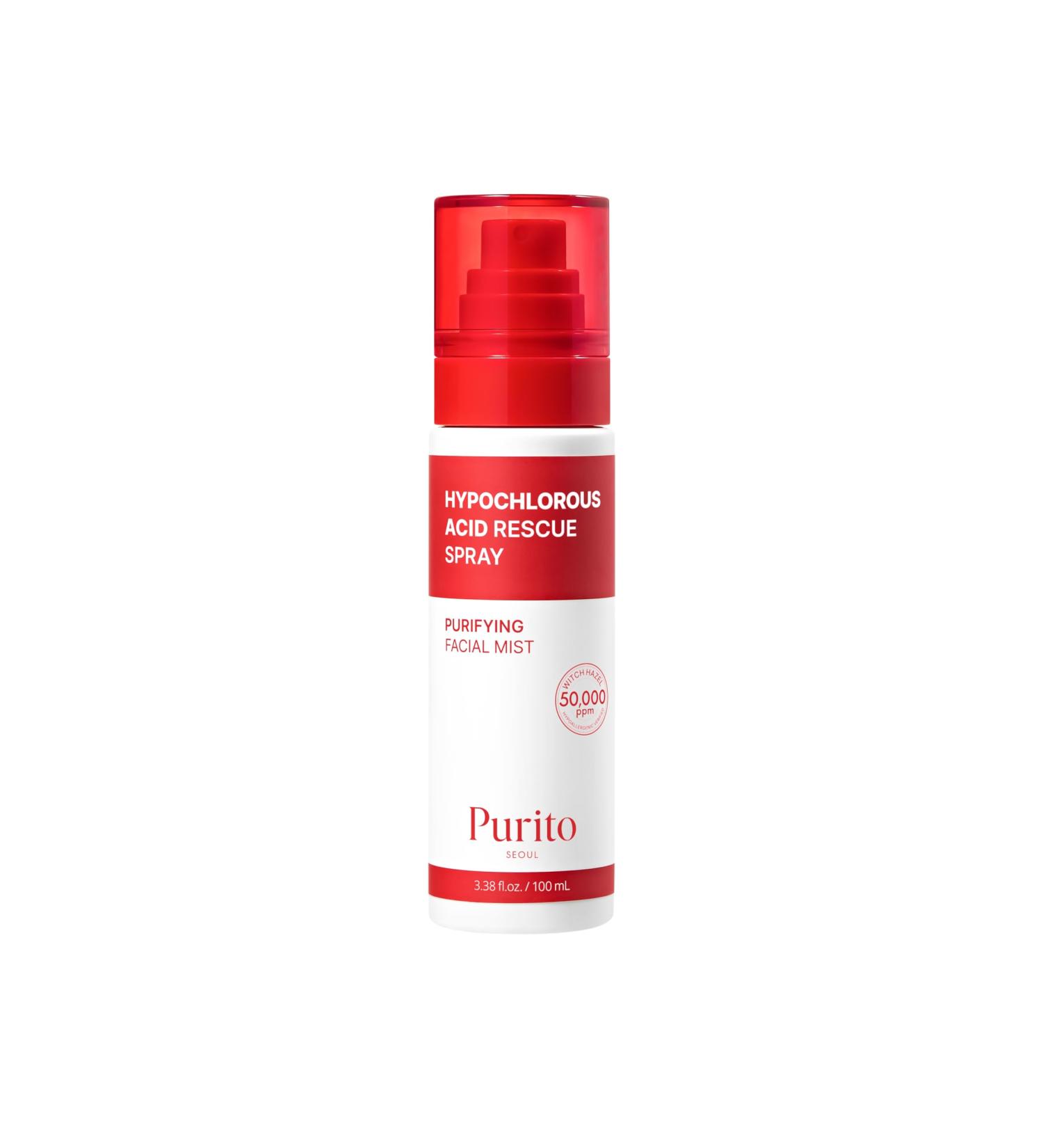 PURITO Hypochlorous Acid Facial Spray | Witch Hazel 5% + Forest Breeze | HOCl Facial Mist for Sensitive Redness-Prone Skin | Refreshing Toner Mist | Korean Skincare 100mL / 3.38 fl.oz - Buy Online on GoSupps.com