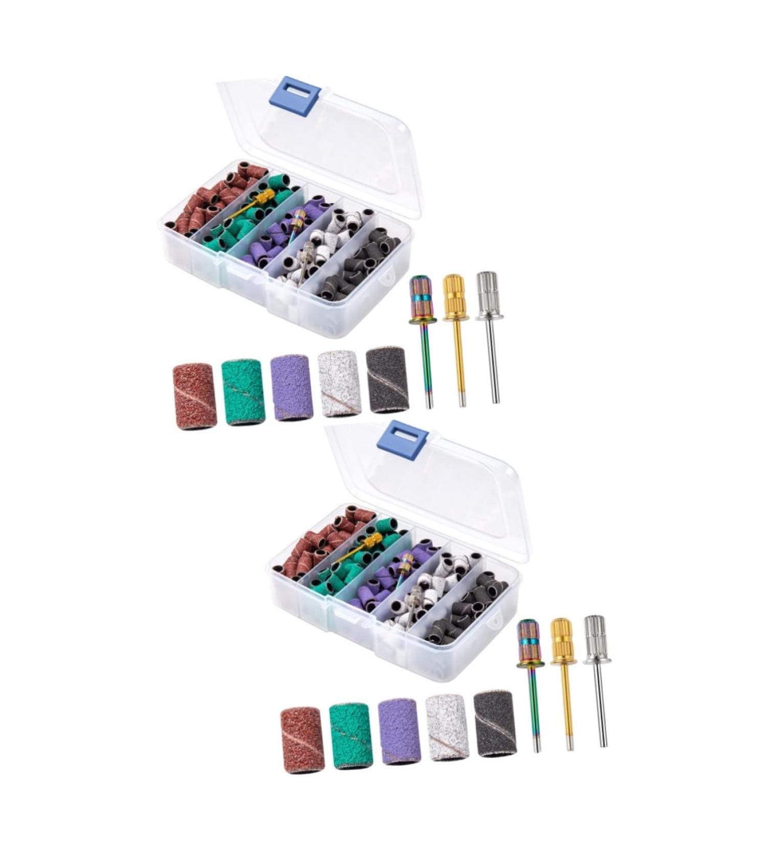 Healeved 2 Sets Nail Polish Set Drill Bits for Nails White Sanding Bands for Nail Drill Manicure Buffing Nail Tool Nail Sand Rings Refill Nail Files Manicure Polisher Buffer Nail Bits Alloy - Buy Online on GoSupps.com