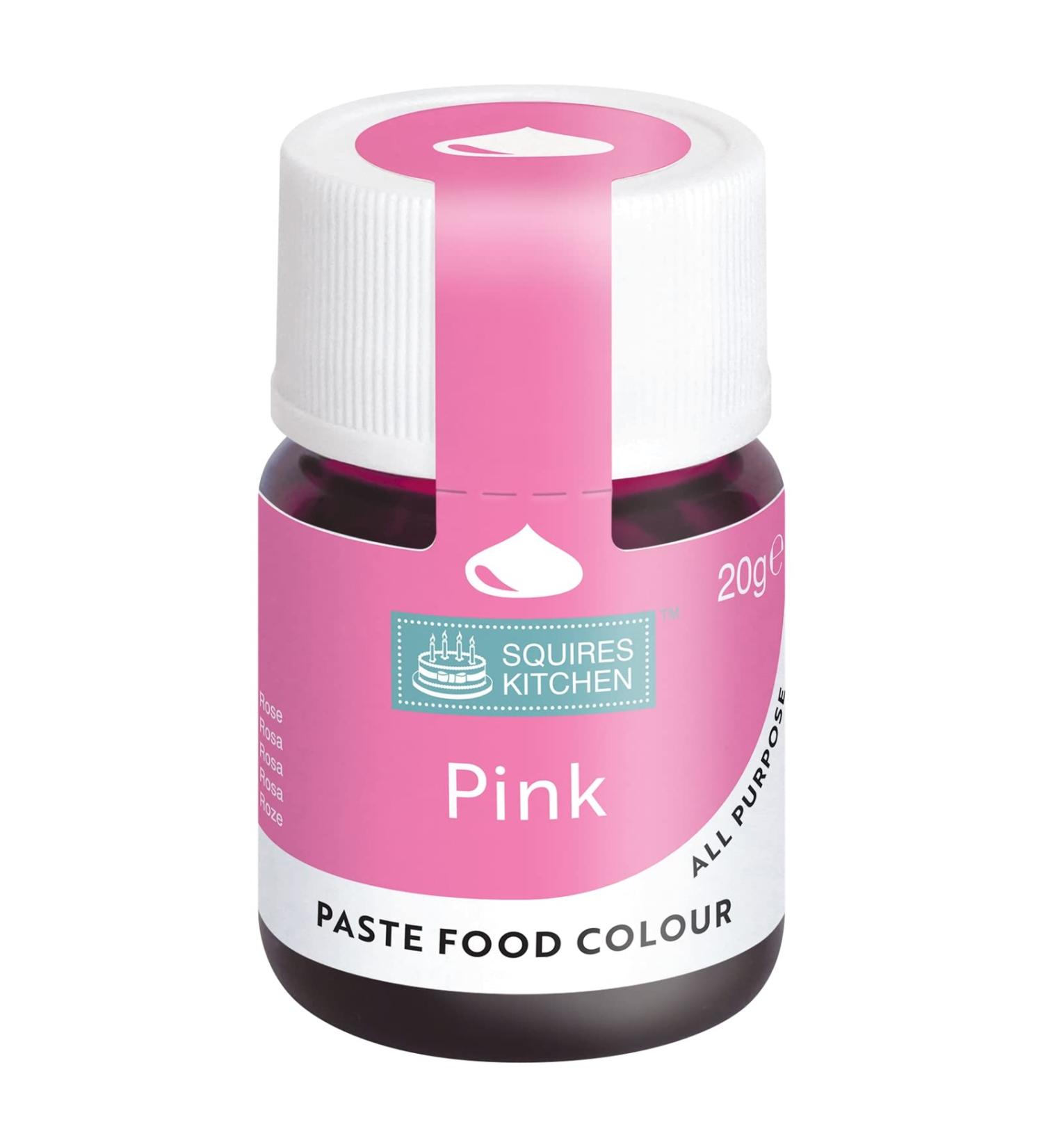 Squires Kitchen Pink Food Colouring Paste - 20g | Concentrated for Sugarpaste, Fondant, Buttercream & More - Buy Online on GoSupps.com