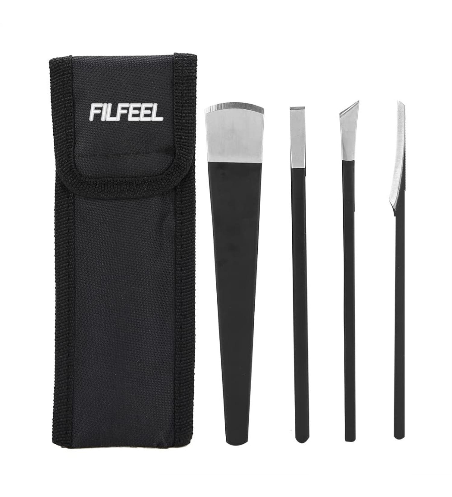 Manicure and Pedicure Set - Stainless Steel Foot Care Tools for Dead Skin and Callus Removal - Travel-Friendly Foot File Rasp and Pusher by FILFEEL - Buy Online on GoSupps.com