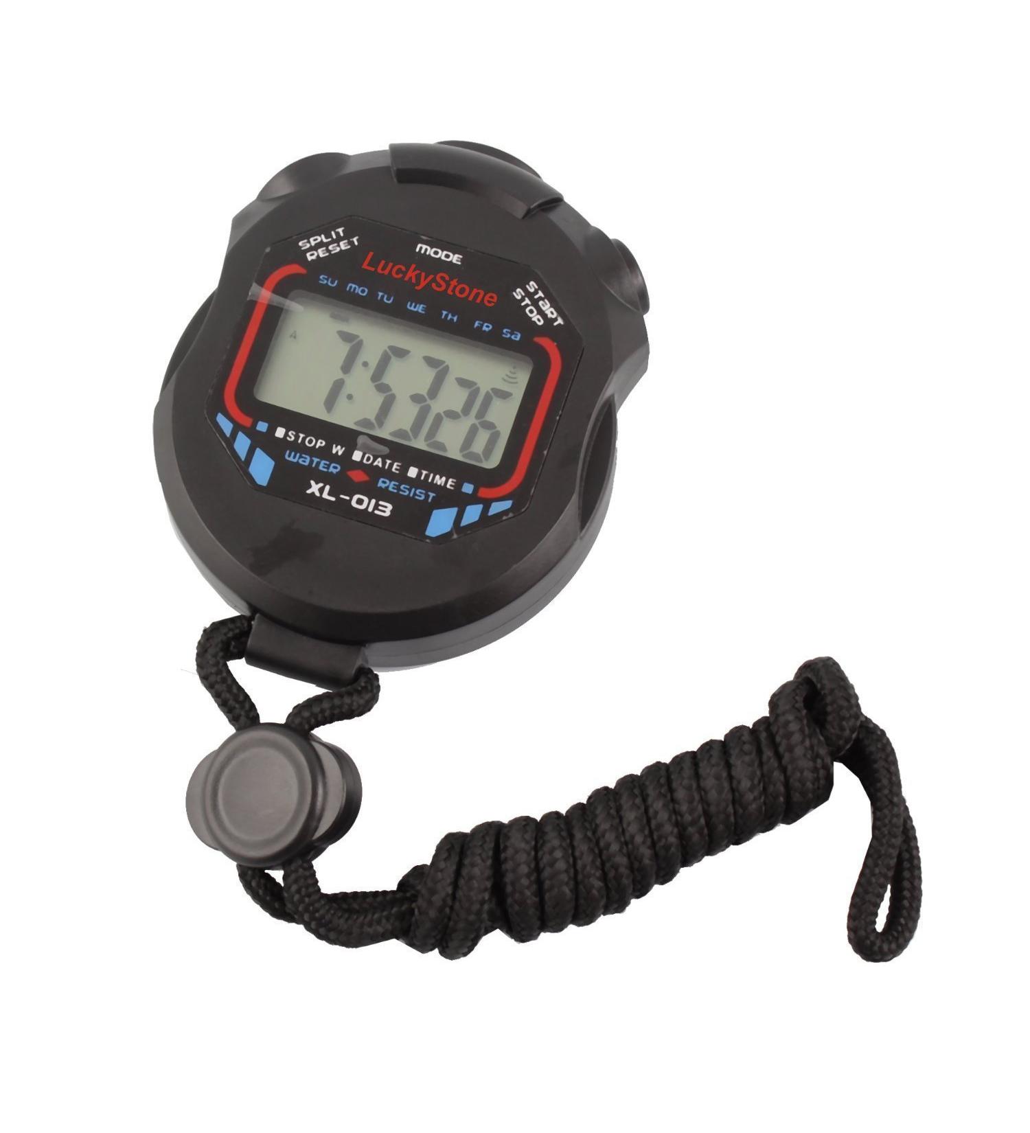 LuckyStone Digital Stopwatch Timer - Professional Handheld LCD Chronograph for Sports, Fitness Coaches & Referees - Buy Online on GoSupps.com