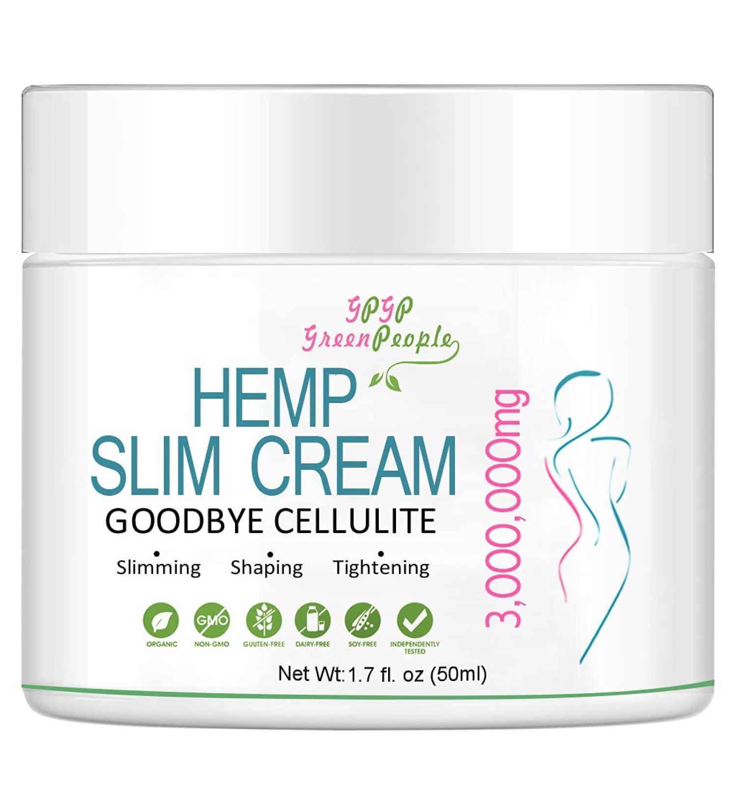Hemp Hot Cream 3,000,000mg - Slimming Belly Cream for Men and Women - Thermogenic Weight Loss Anti Aging Cream - Shapes Waist, Abdomen, Buttocks - Buy Online on GoSupps.com