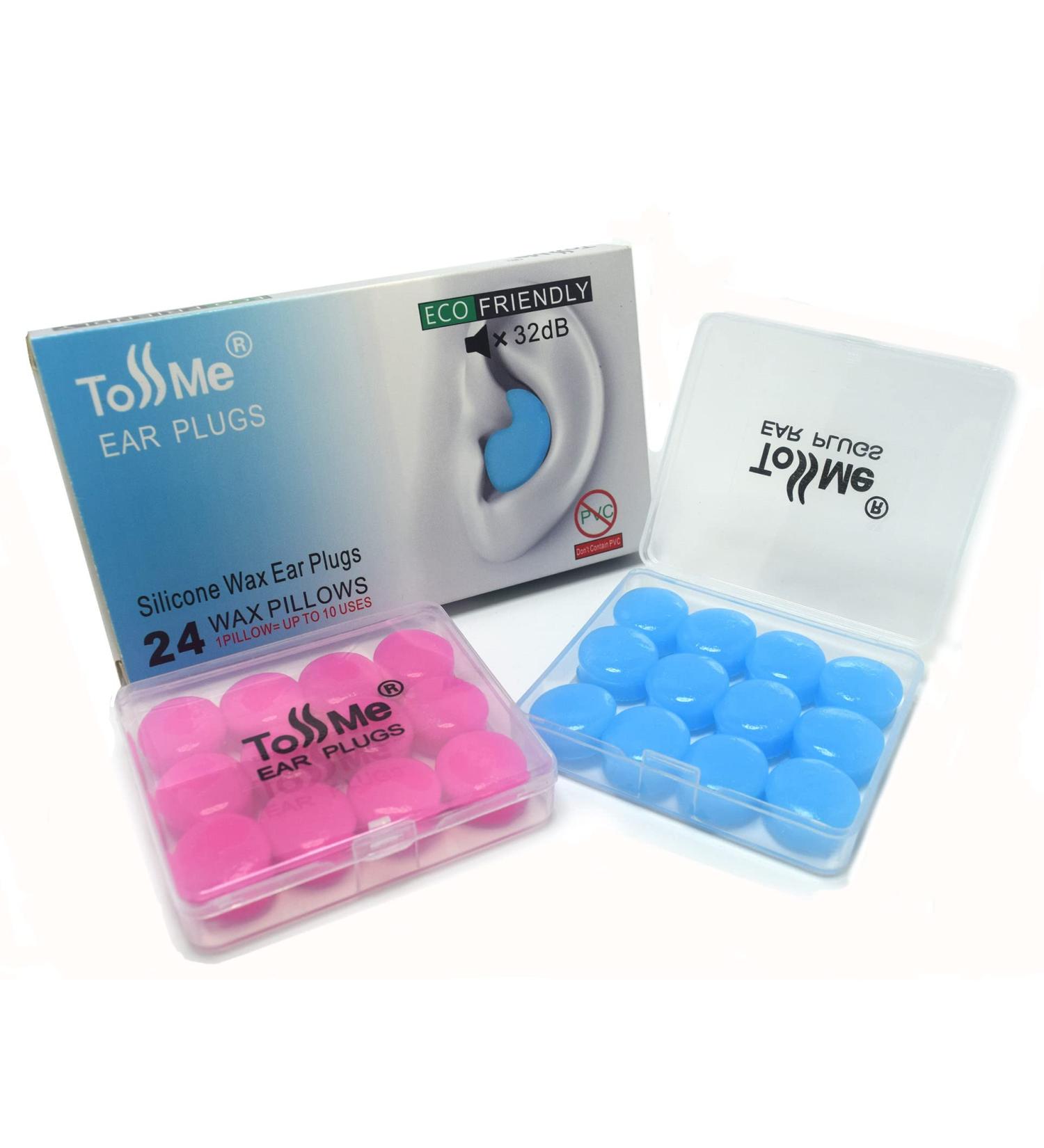 ToSSme Earplugs for Sleeping - 12 Pairs Soft Silicone Noise Reduction & Reusable Swimming Earplugs Best Sleep Aid & Comfort - Buy Online on GoSupps.com
