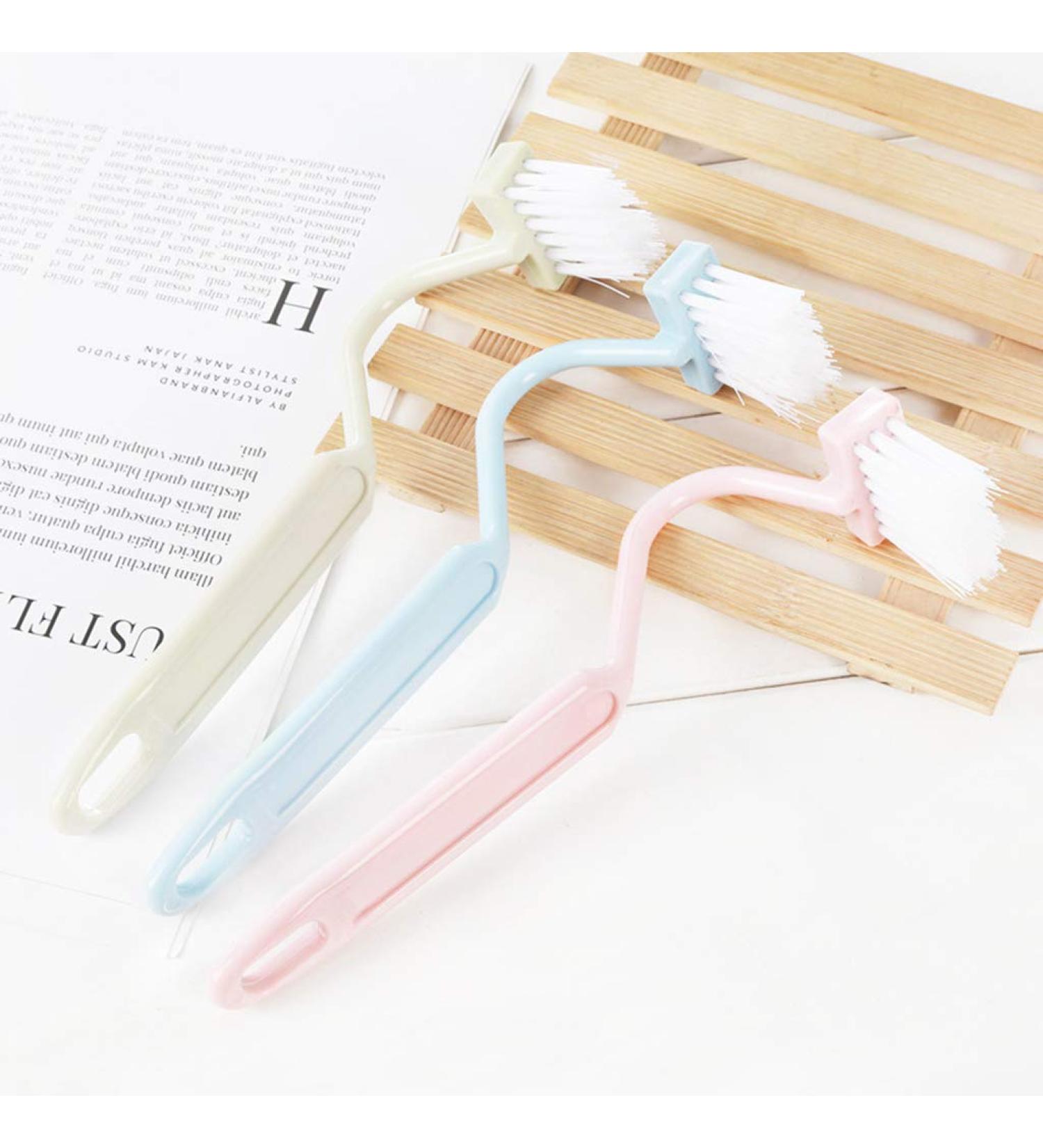 Toilet for Rim Edge Brush Bow Curved Flush Brush Bathroom Suppl Toilet Bowl Brush and Holder - Buy Online on GoSupps.com