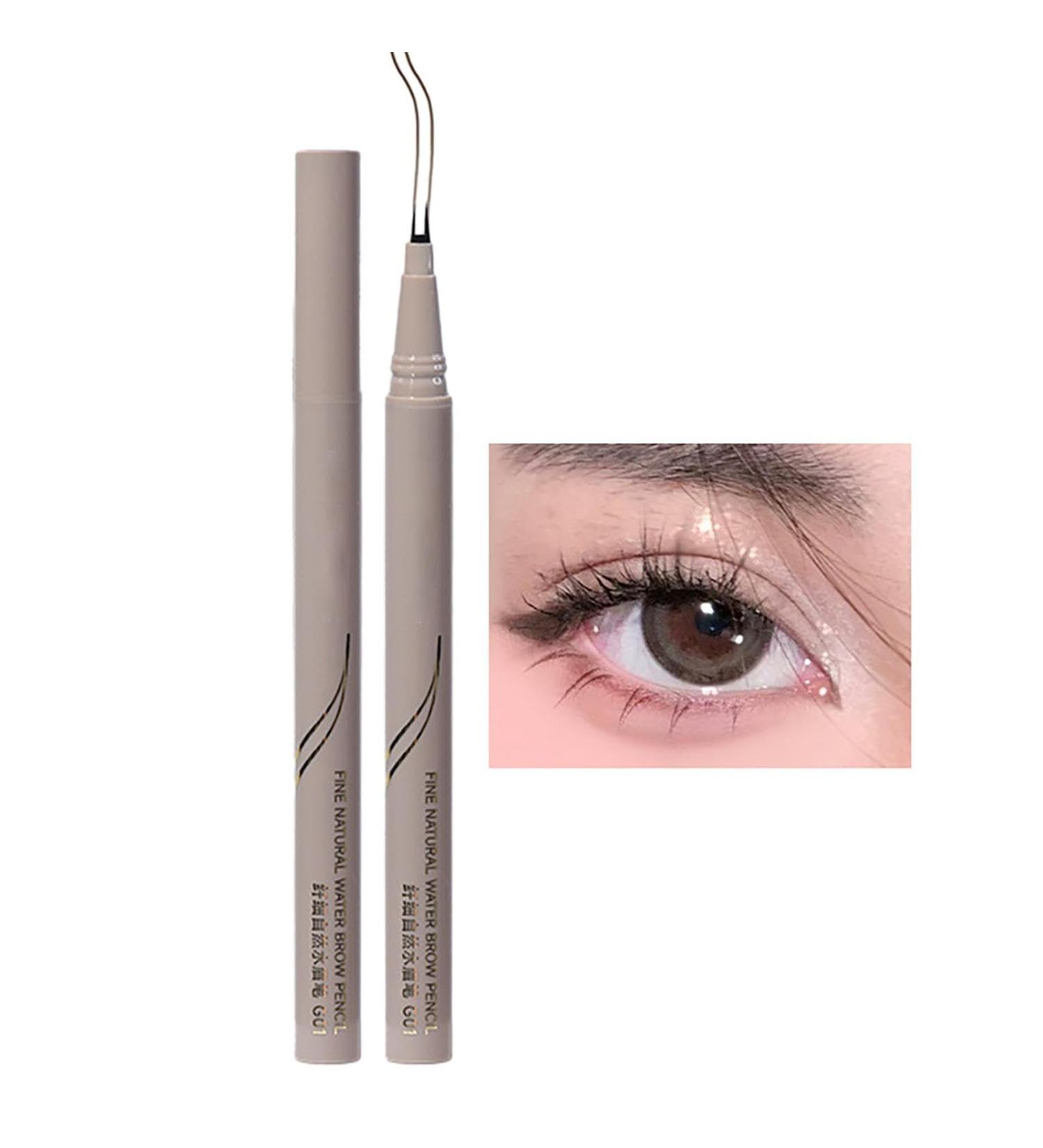 Double Tip Eye Lash Pencil - Ultra Fine Eyeliner | Smudge Proof Long Lasting Eye Makeup Liquid Eyeliner Ultra Fine Smooth Waterproof Eyeliner for Women Girls Eye Makeup Haoying Dark Brown - Buy Online on GoSupps.com