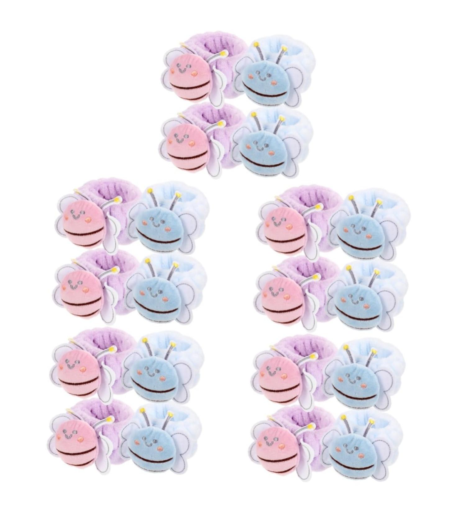 FRCOLOR 20 Pcs Face Wash Wristband Elastic Hair Ties Convenient Wrist Bands Wrist Wraps for Washing Face Wrist Cuffs Absorbent Wristbands Car Diffuser Wash Arm Towel Flannel Bee Armband - Buy Online on GoSupps.com