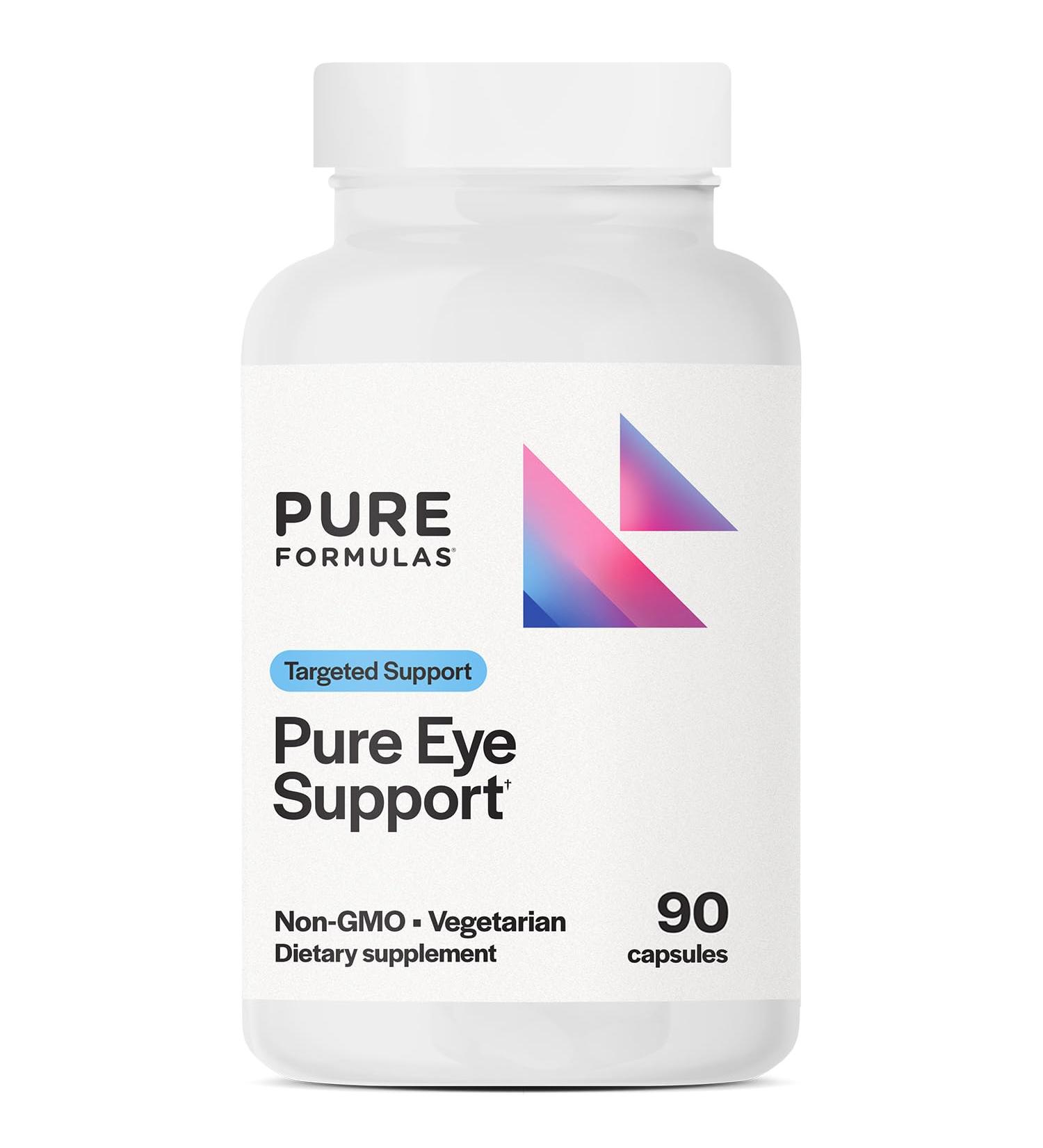 PureFormulas Pure Eye Support | Lutein and Zeaxanthin Supplement - 90 Vegetarian Capsules 90 Count (Pack of 1) - Buy Online on GoSupps.com
